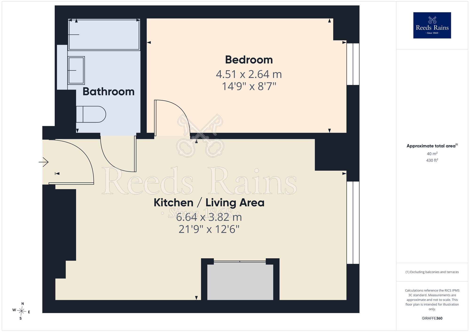 Floorplan of 1 bedroom Flat for sale, Seymour Grove, Old Trafford, Manchester, M16