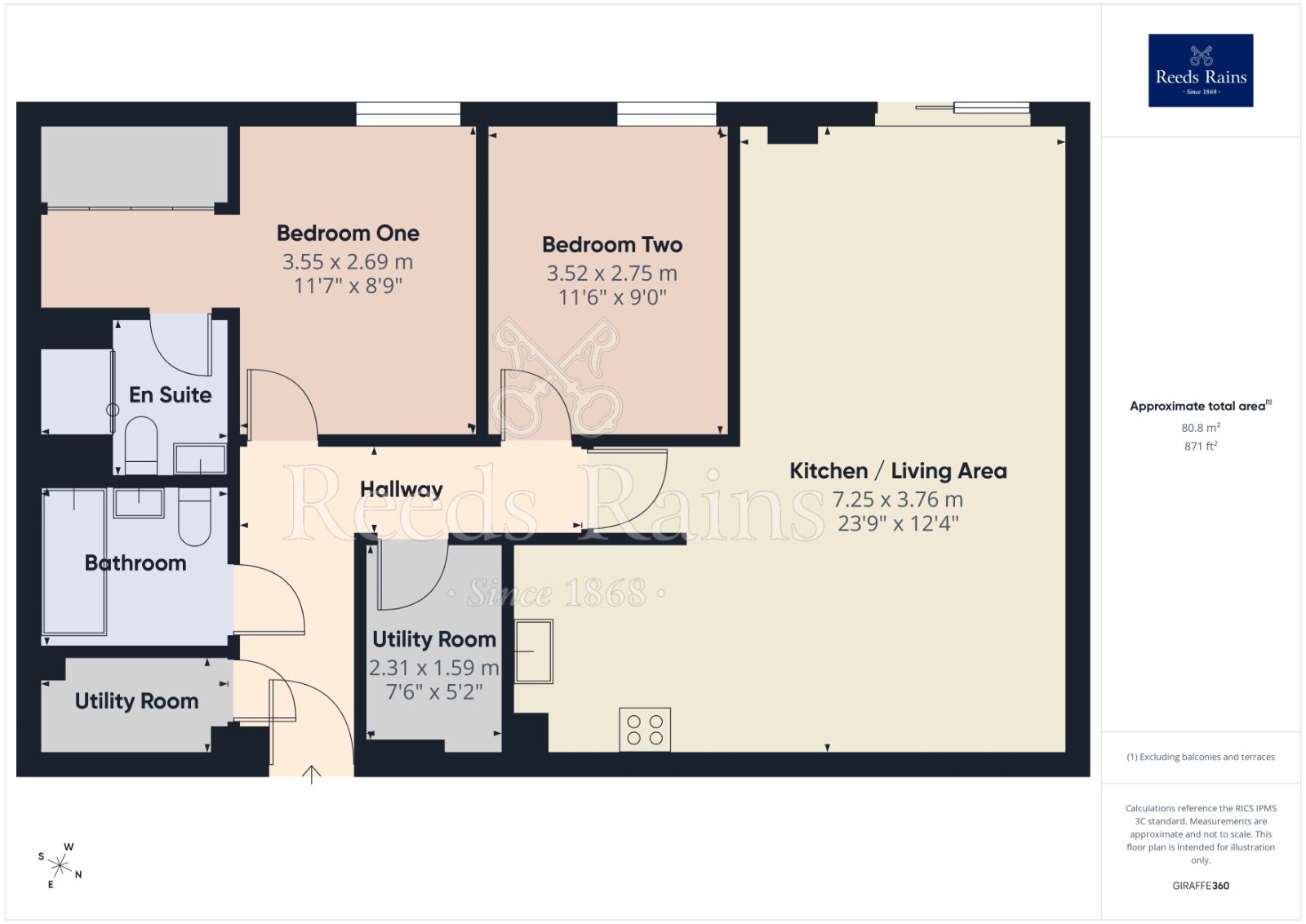 Floorplan of 2 bedroom Flat to rent, Whitworth Street West, Manchester, Greater Manchester, M1