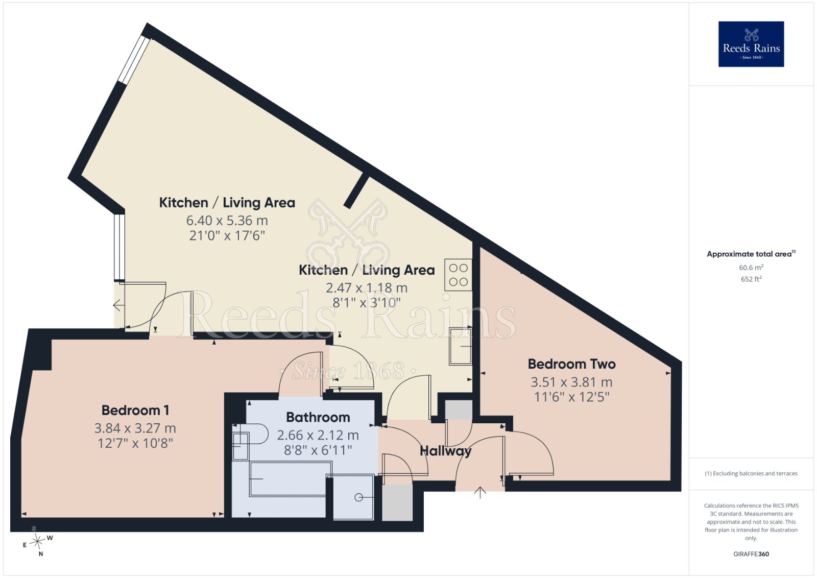 Floorplan of 2 bedroom Flat to rent, Boston Street, Manchester, Greater Manchester, M15