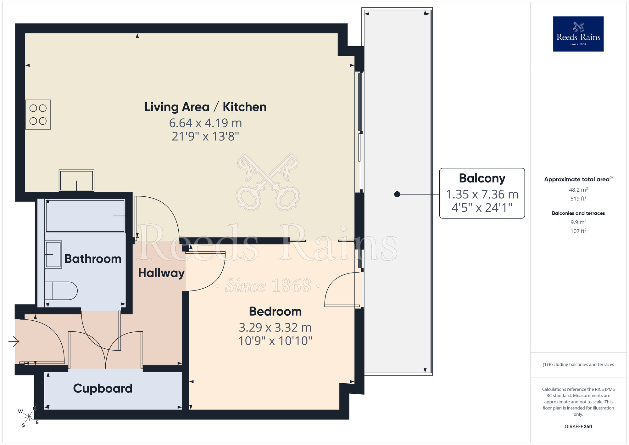 Floorplan of 1 bedroom Flat for sale, Kelso Place, Manchester, Greater Manchester, M15