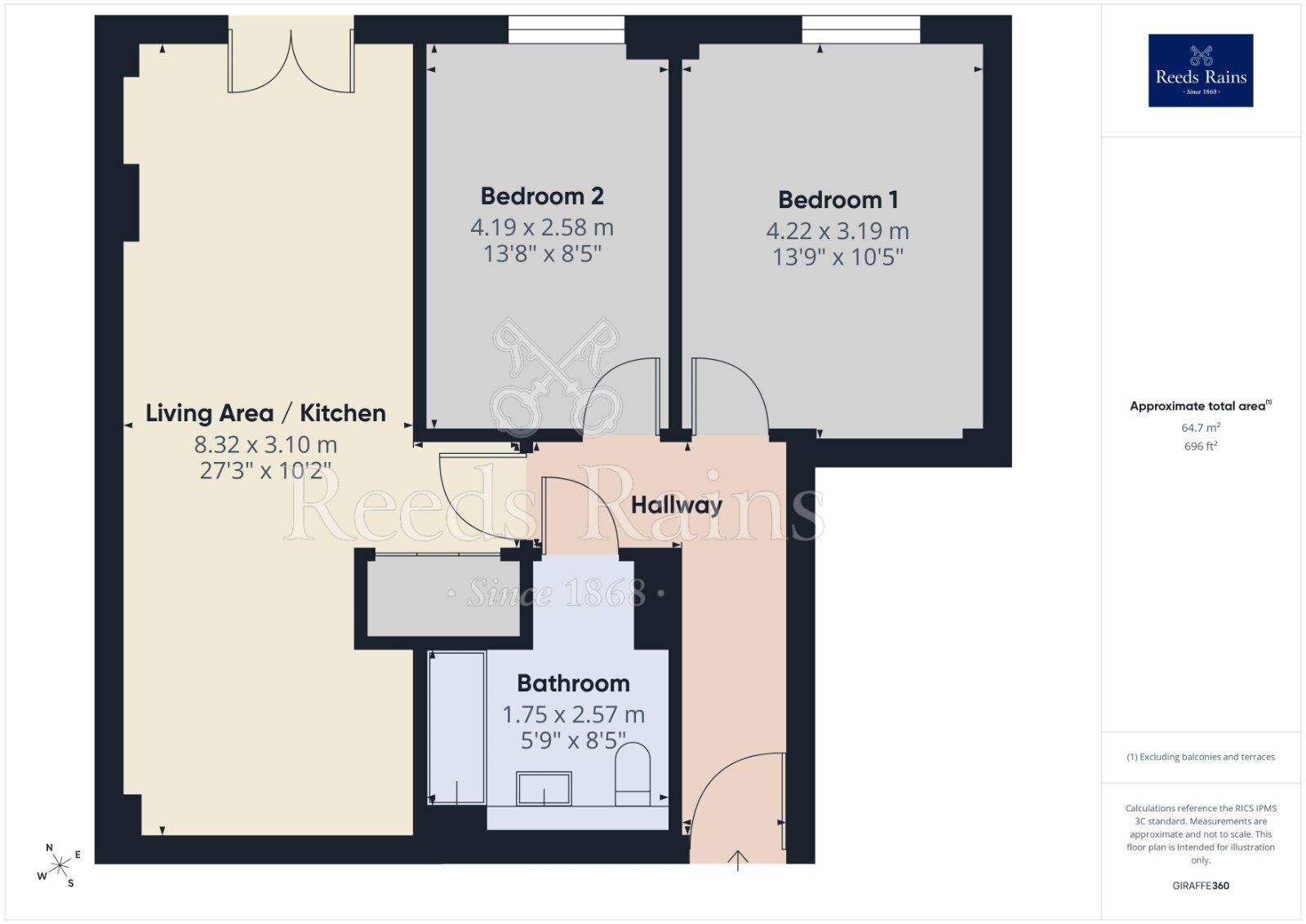 Floorplan of 2 bedroom Flat for sale, Ordsall Lane, Salford, M5
