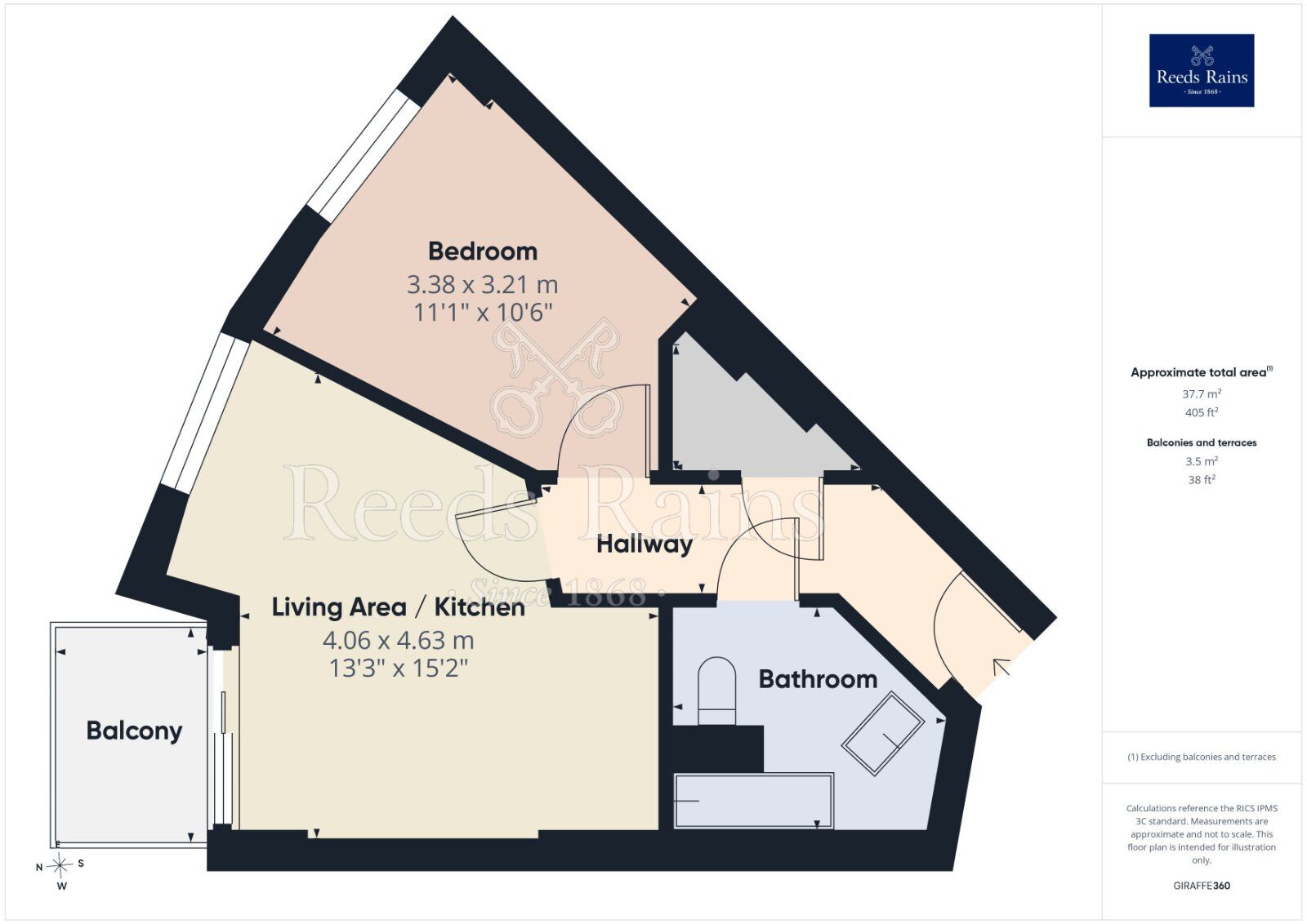 Floorplan of 1 bedroom Flat for sale, Fernie Street, Manchester, M4
