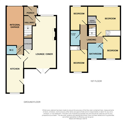 Floorplan of 4 bedroom Semi Detached House to rent, Caithness Road, Teesville, Cleveland, TS6