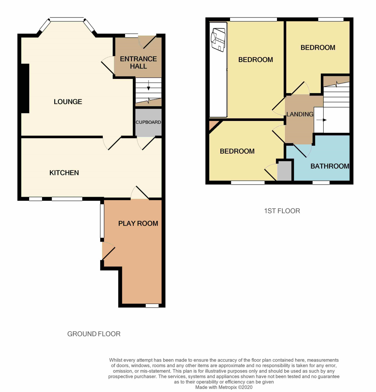Floorplan of 3 bedroom Semi Detached House for sale, Westminster Road, Linthorpe, Middlesbrough, TS5