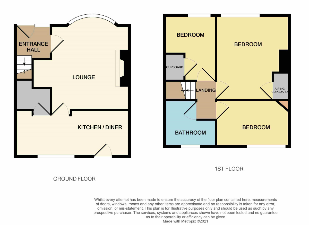 Floorplan of 3 bedroom Mid Terrace House to rent, West Crescent, Acklam, Cleveland, TS5