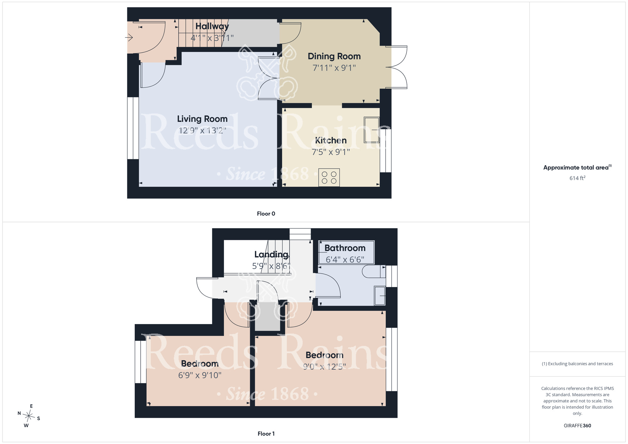 Floorplan of 2 bedroom Semi Detached House to rent, Askham Close, Middlesbrough, Cleveland, TS4