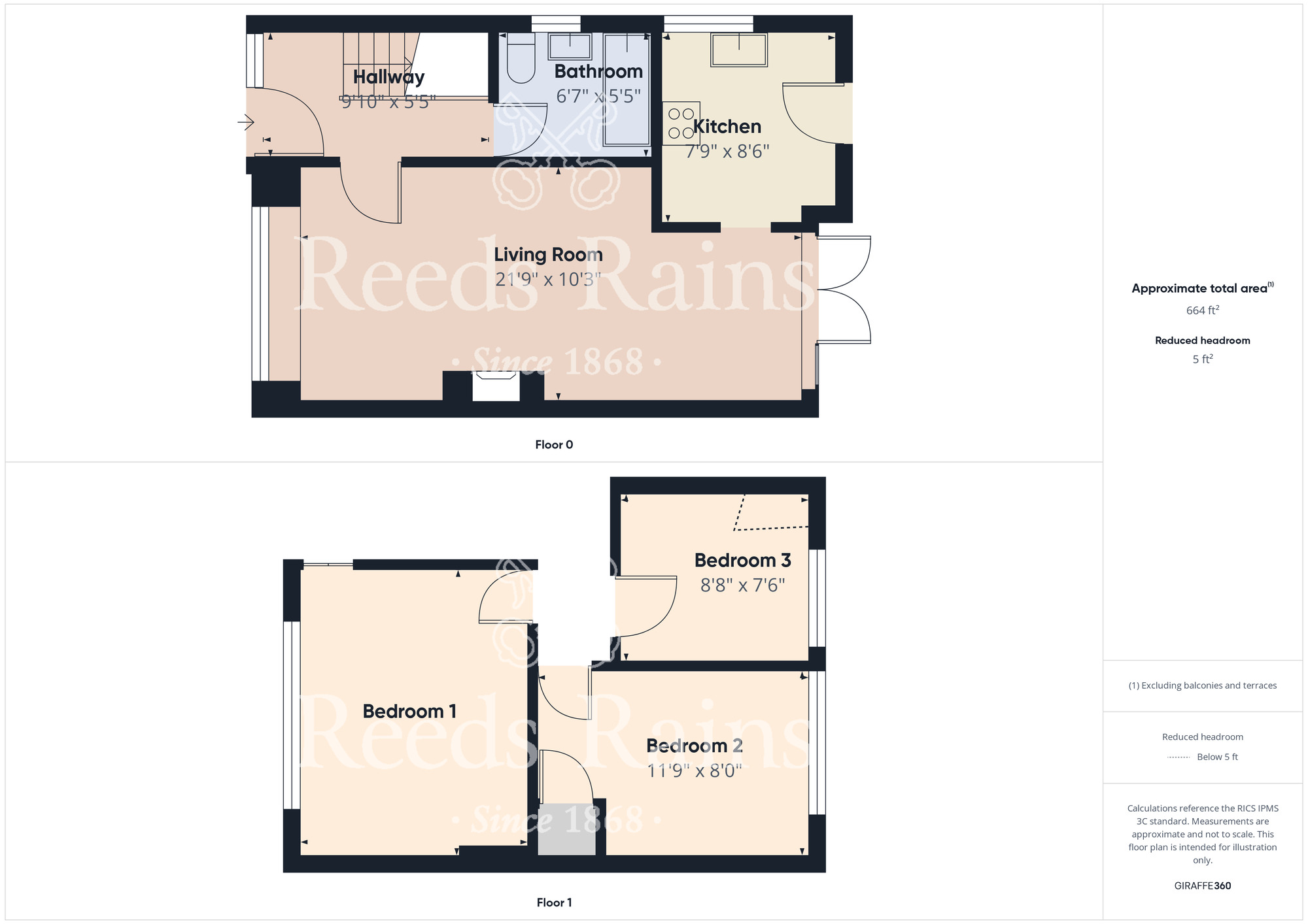 Floorplan of 3 bedroom Semi Detached House for sale, Oakenshaw Drive, Middlesbrough, TS5