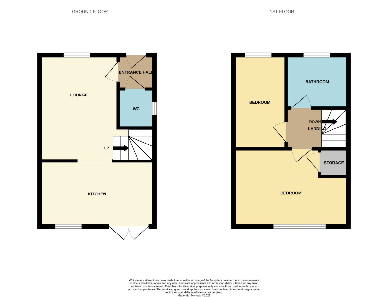Floorplan of 2 bedroom House to rent, Park Road South, Middlesbrough, North Yorkshire, TS4