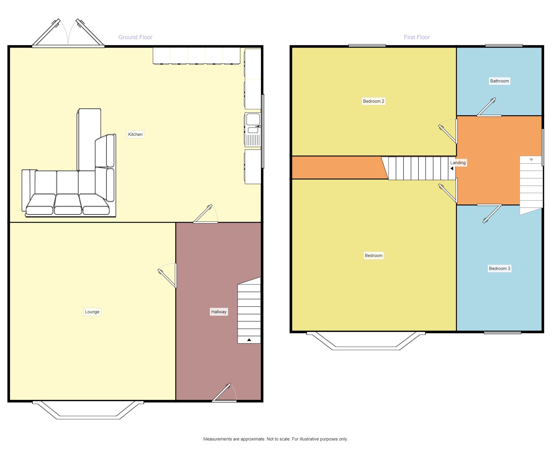 Floorplan of 3 bedroom Semi Detached House for sale, Mandale Road, Acklam, Middlesbrough, TS5