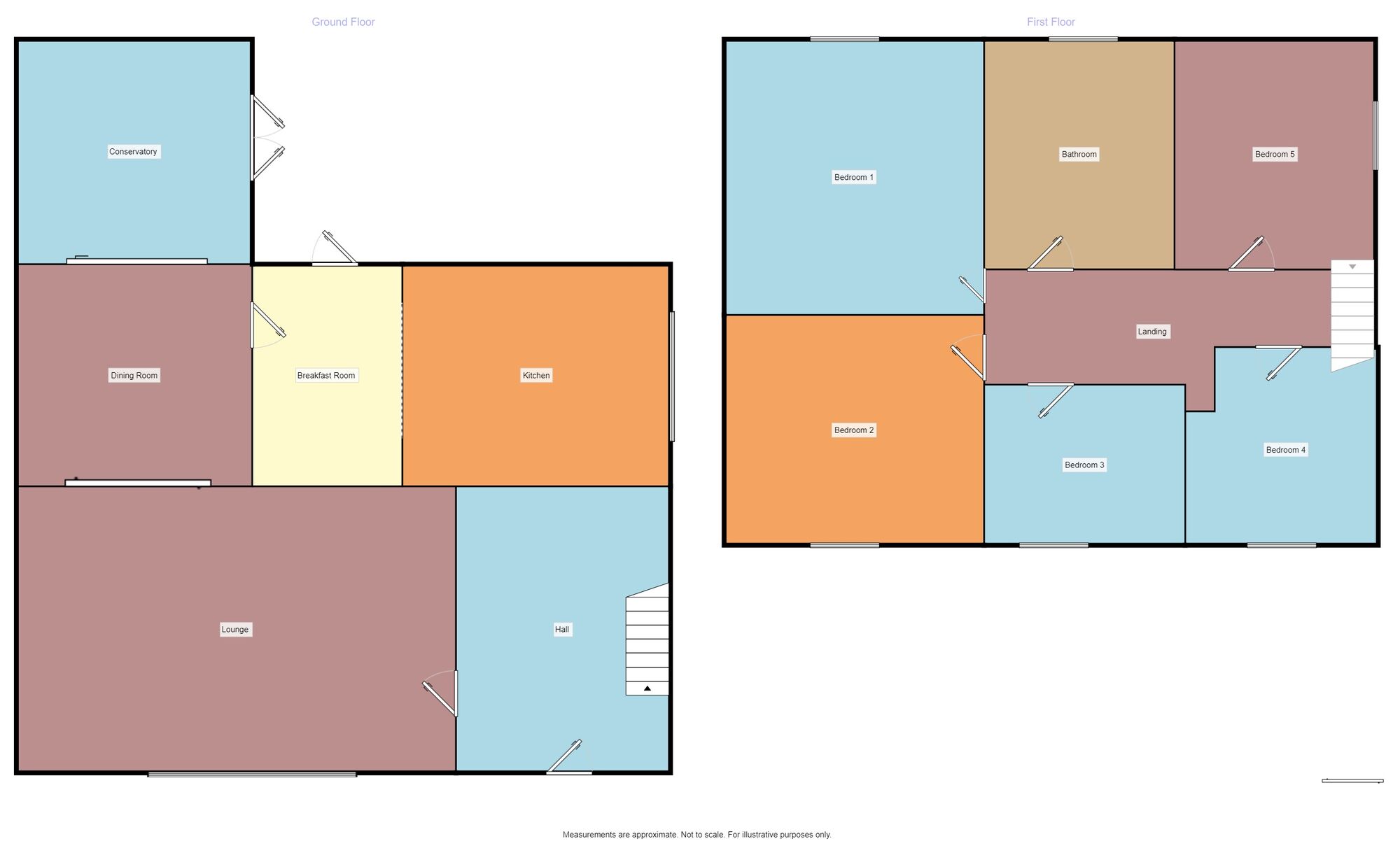 Floorplan of 5 bedroom Detached House for sale, Throckley Avenue, Acklam, Middlesbrough, TS5