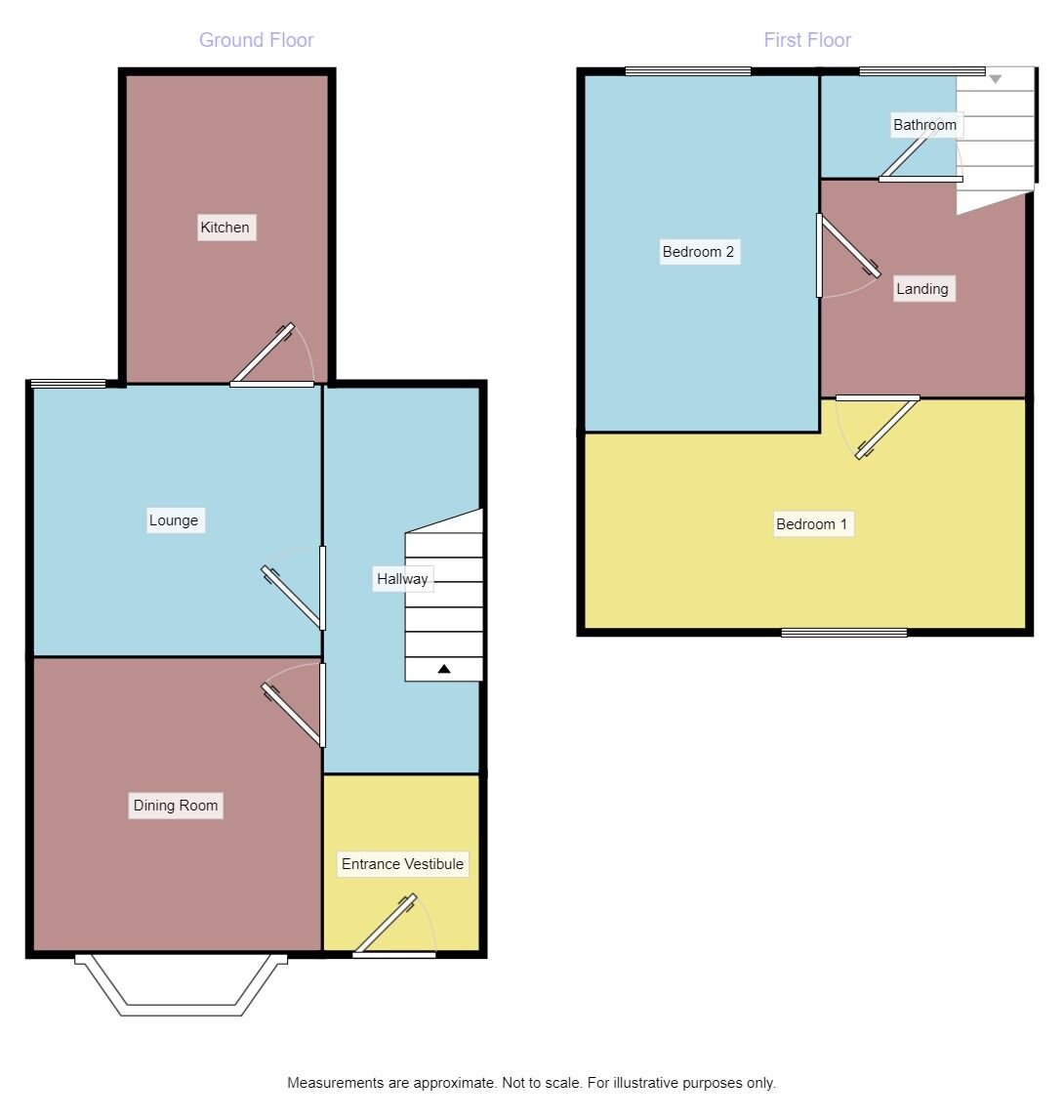 Floorplan of 2 bedroom Mid Terrace House for sale, Aire Street, Town Centre, Middlesbrough, TS1