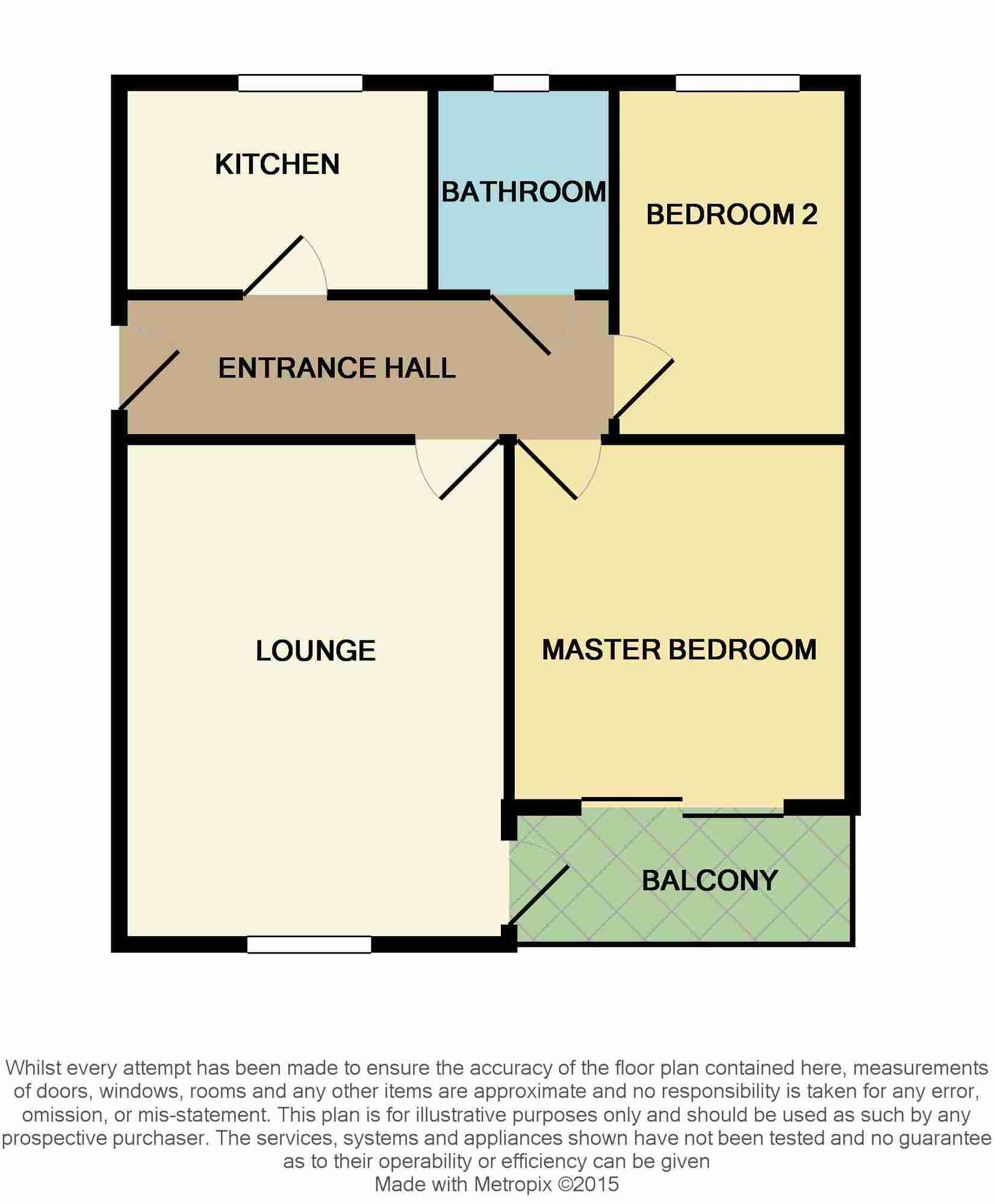Floorplan of 2 bedroom  Flat for sale, Finchlay Court, Acklam, Middlesbrough, TS5