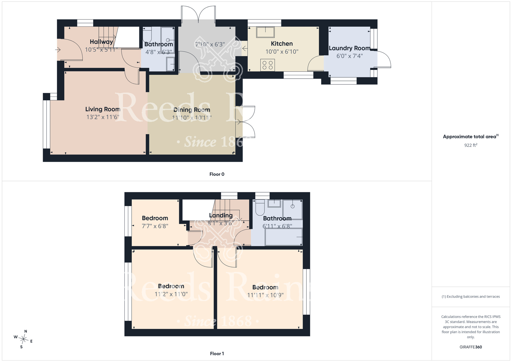 Floorplan of 3 bedroom Semi Detached House for sale, Stoneleigh Avenue, Acklam, Middlesbrough, TS5