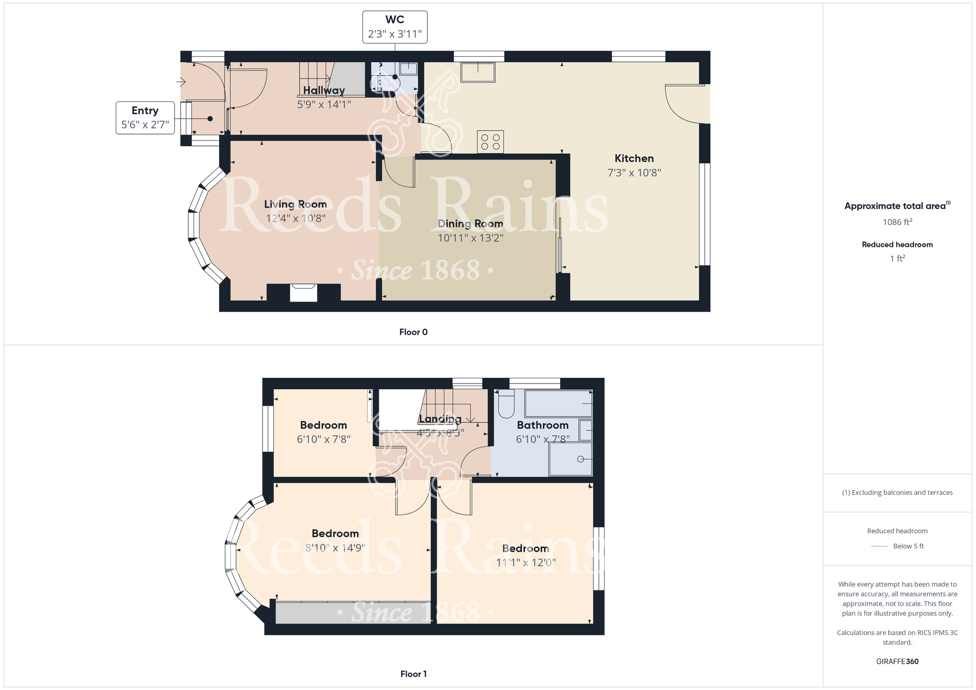 Floorplan of 3 bedroom Semi Detached House for sale, Highbury Avenue, Middlesbrough, North Yorkshire, TS5