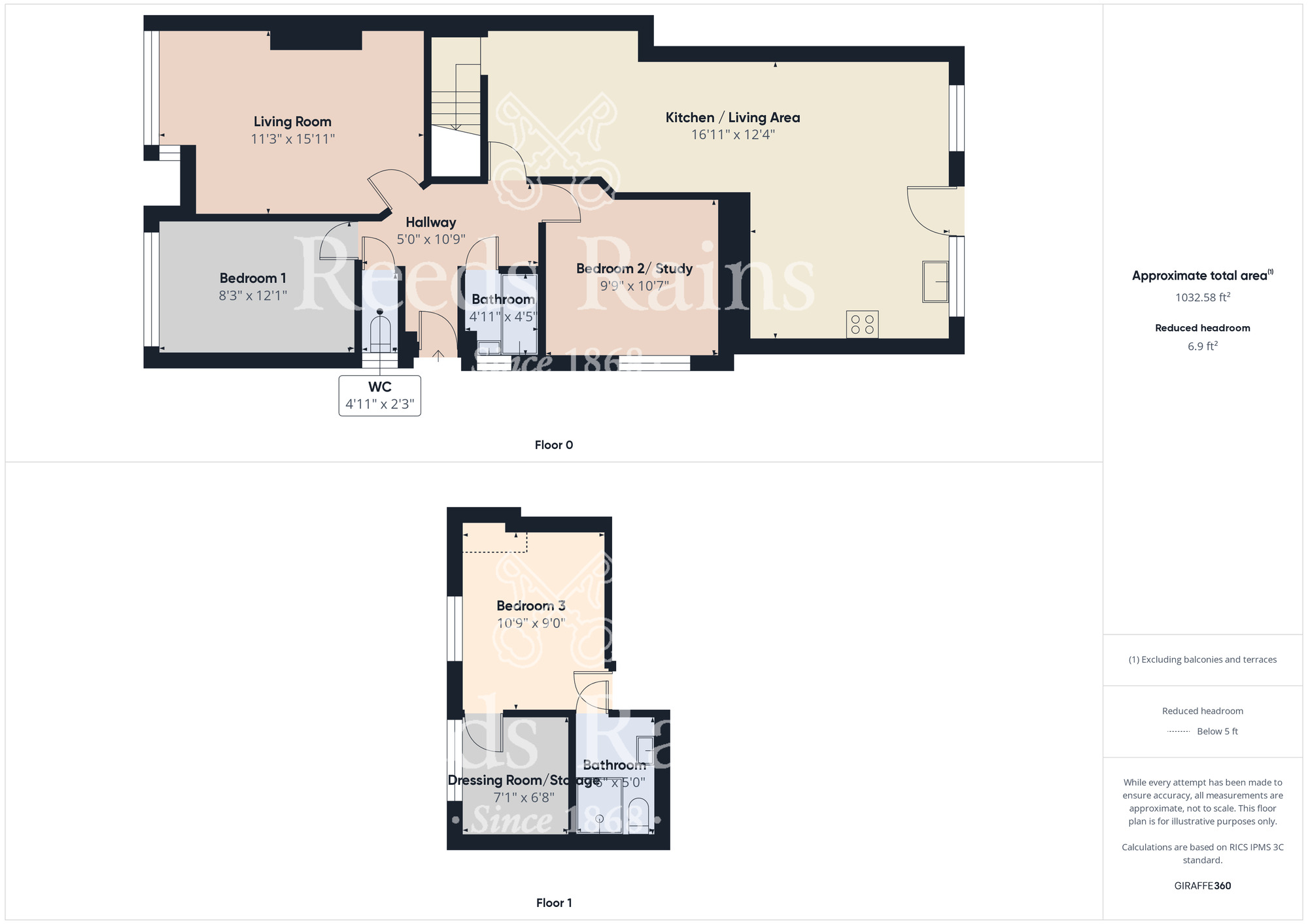 Floorplan of 2 bedroom Semi Detached Bungalow for sale, Thinford Gardens, Middlesbrough, North Yorkshire, TS5