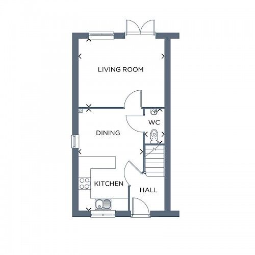 Floorplan of 3 bedroom Semi Detached House to rent, Ashbrooke Way, Middlesbrough, North Yorkshire, TS5