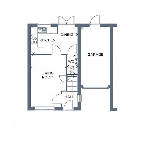 Floorplan of 3 bedroom Semi Detached House to rent, Central Avenue, Middlesbrough, North Yorkshire, TS5