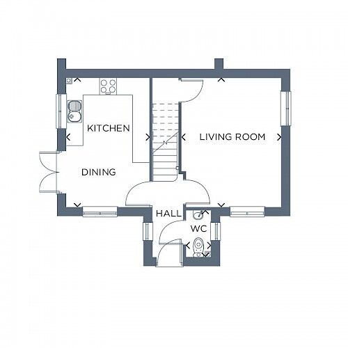 Floorplan of 3 bedroom  House to rent, Central Avenue, Middlesbrough, North Yorkshire, TS5