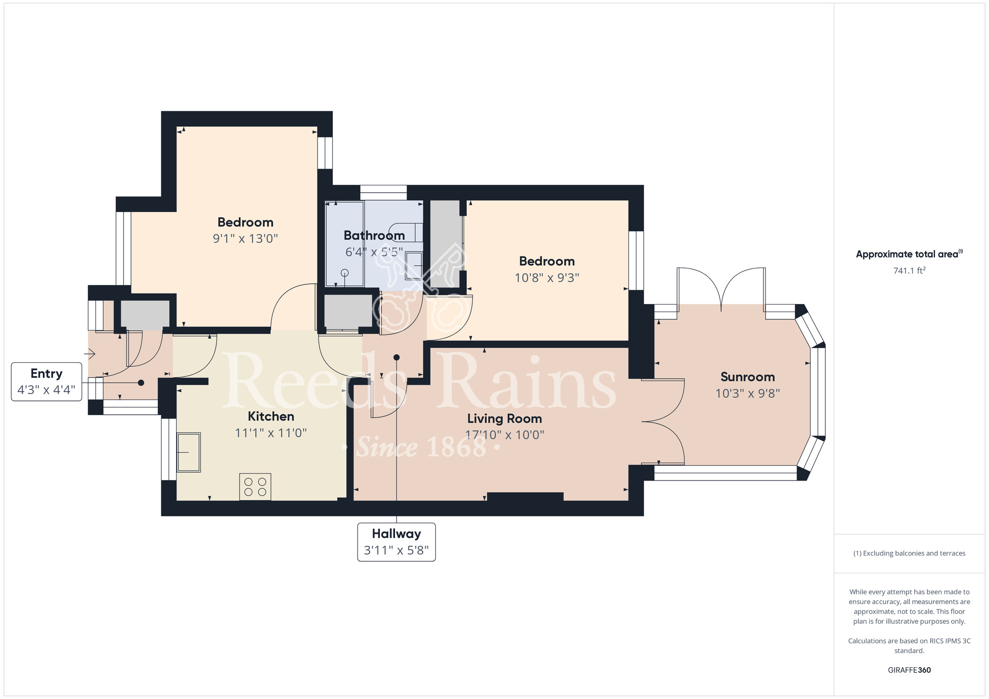 Floorplan of 2 bedroom Semi Detached Bungalow for sale, Sandy Flatts Court, Middlesbrough, North Yorkshire, TS5