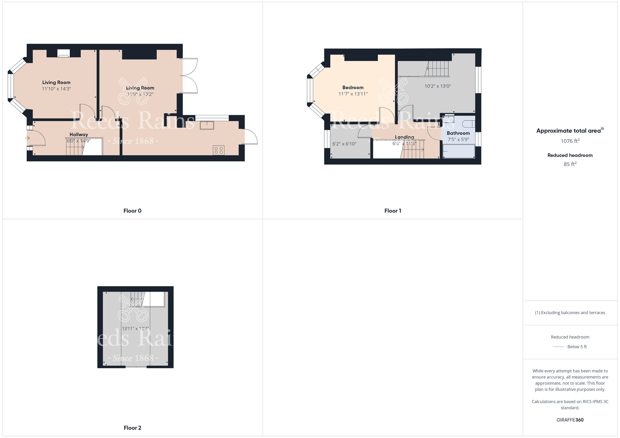 Floorplan of 3 bedroom Mid Terrace House for sale, Ventnor Road, Middlesbrough, North Yorkshire, TS5