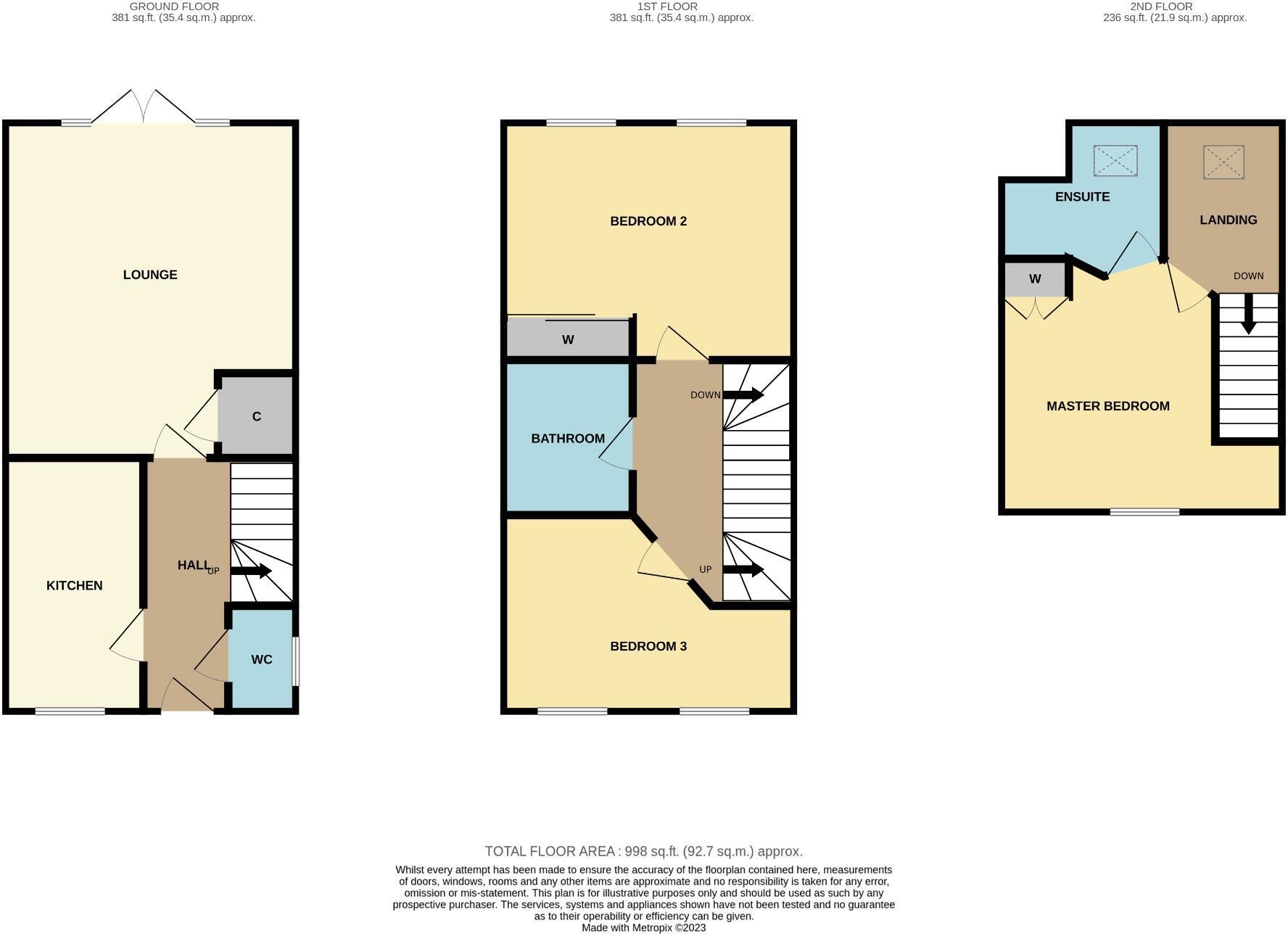 Floorplan of 3 bedroom End Terrace House for sale, Hoskins Lane, Middlesbrough, North Yorkshire, TS4