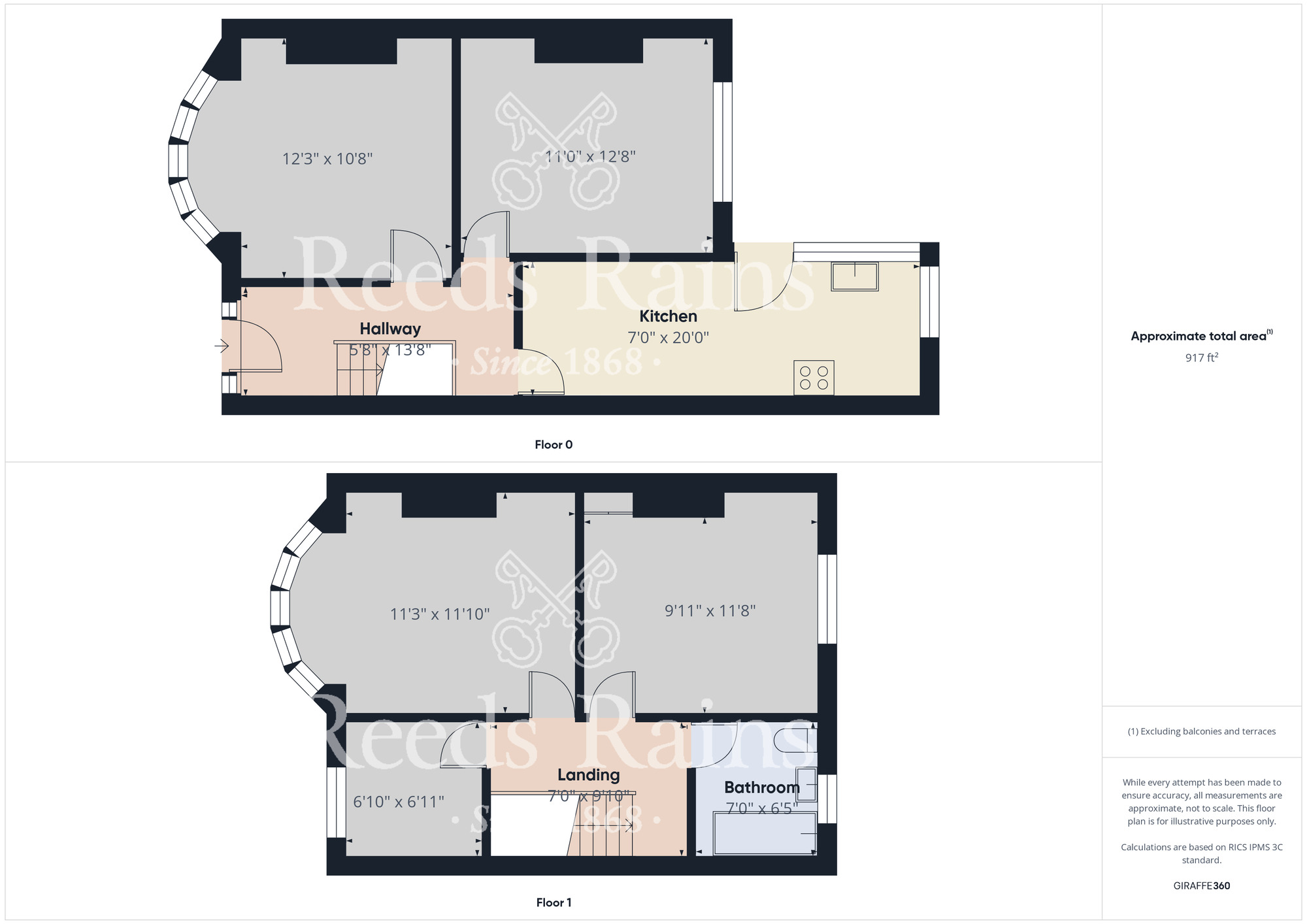Floorplan of 3 bedroom Mid Terrace House for sale, Hambledon Road, Middlesbrough, North Yorkshire, TS5