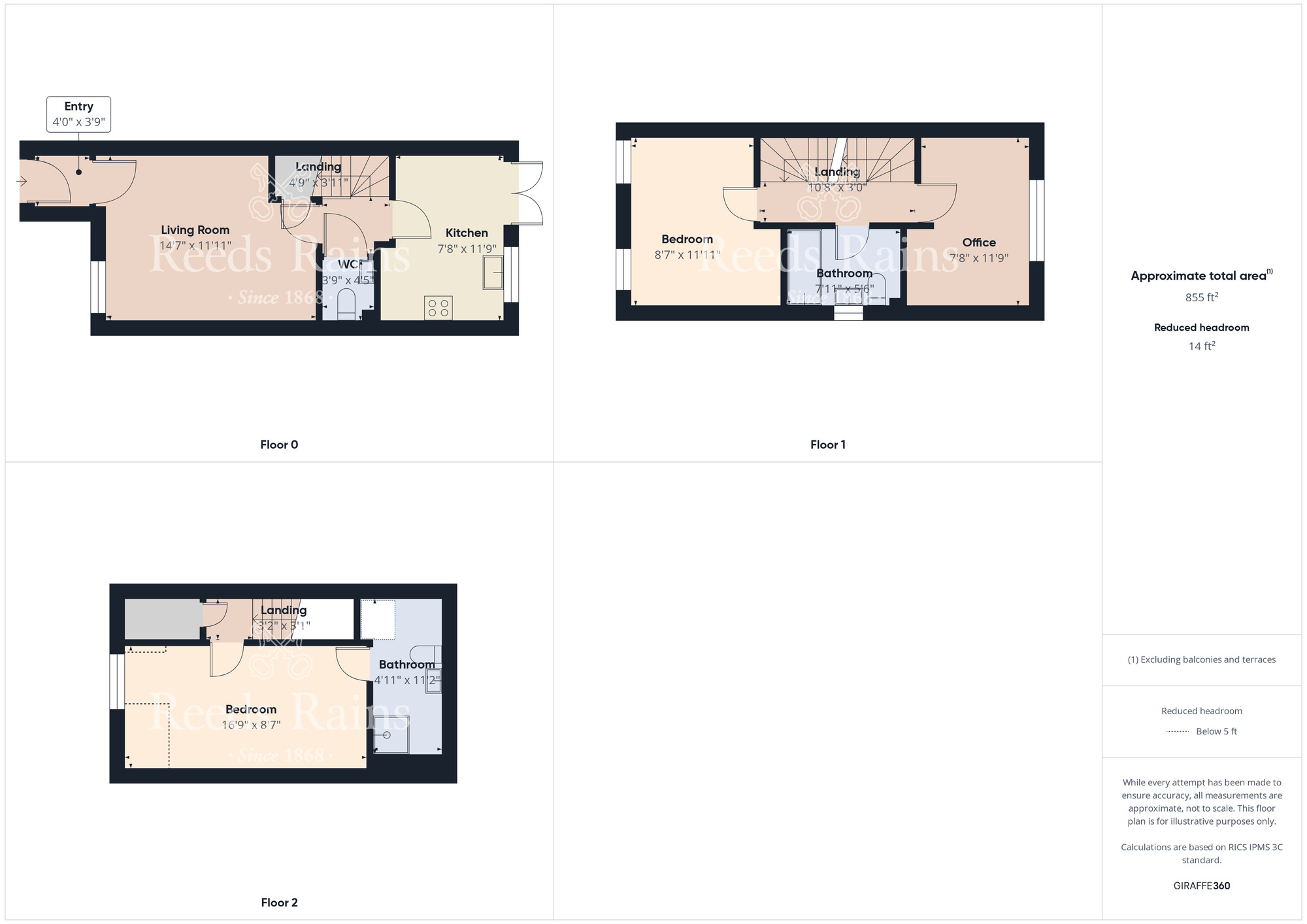 Floorplan of 3 bedroom Semi Detached House for sale, Acorn Drive, Middlesbrough, North Yorkshire, TS5