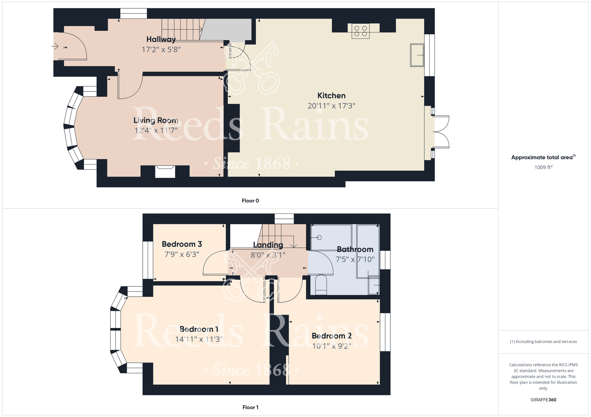 Floorplan of 3 bedroom Semi Detached House for sale, Flatts Lane, Middlesbrough, North Yorkshire, TS6