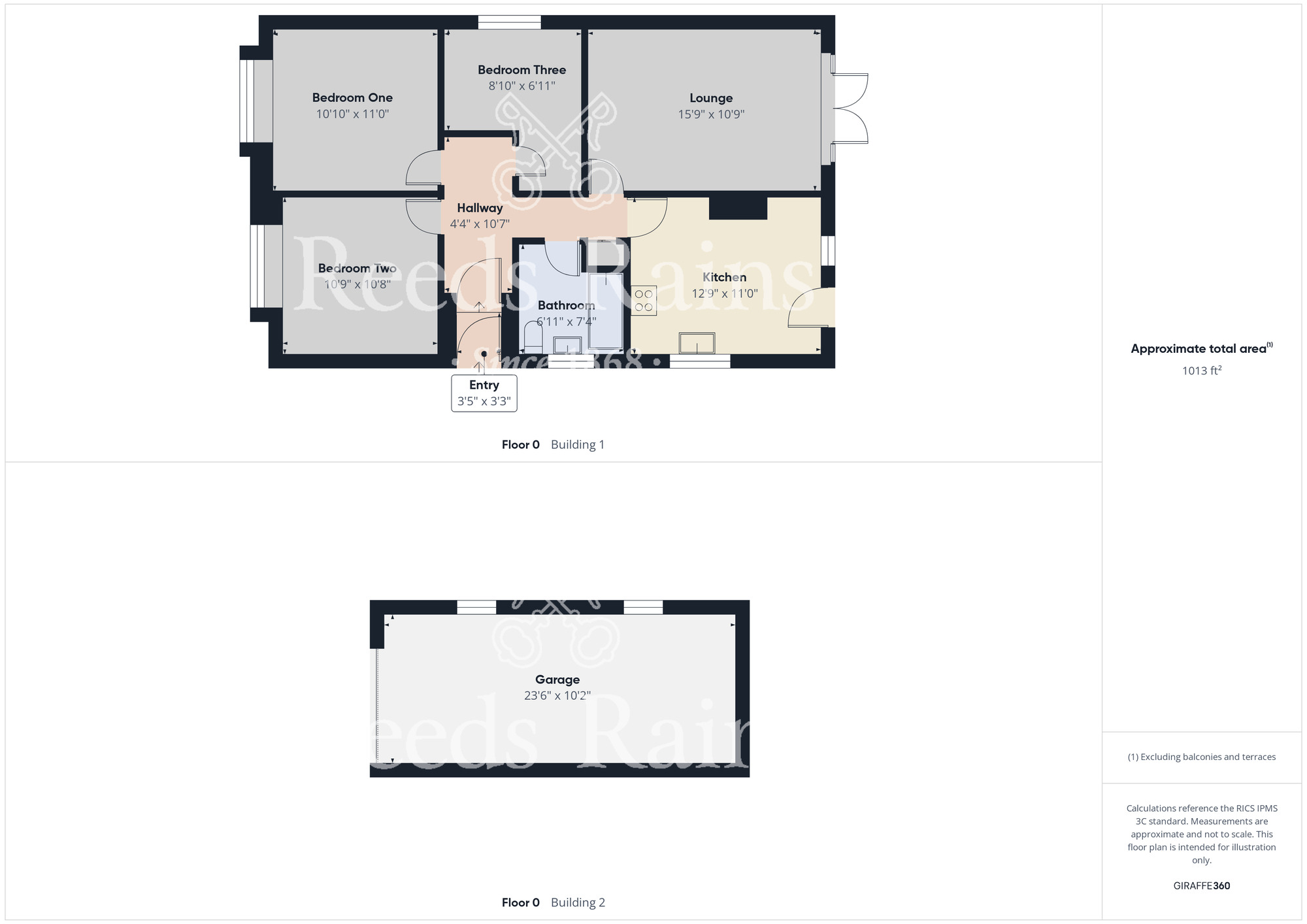 Floorplan of 3 bedroom Semi Detached Bungalow for sale, Cedar Road, Ormesby, North Yorkshire, TS7