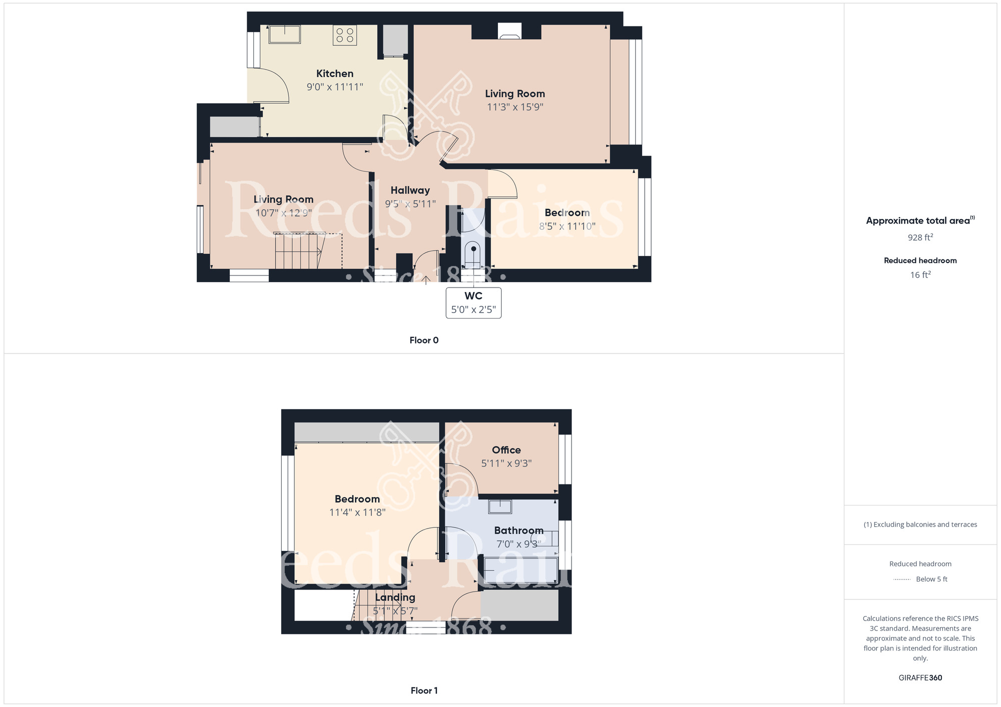 Floorplan of 4 bedroom Semi Detached Bungalow for sale, Tanya Gardens, Middlesbrough, North Yorkshire, TS5