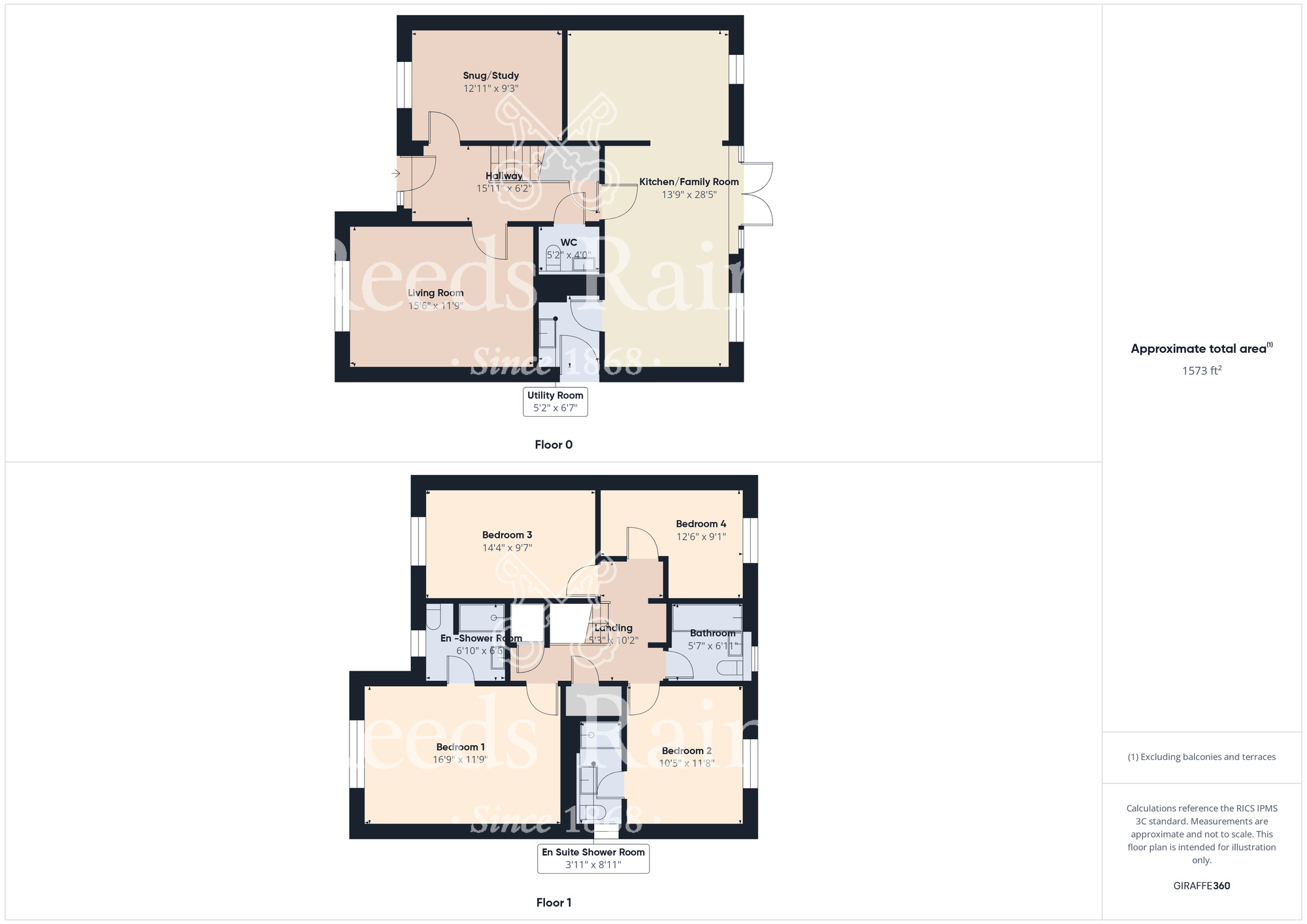 Floorplan of 4 bedroom Detached House for sale, Dibdale Gardens, Nunthorpe, North Yorkshire, TS7