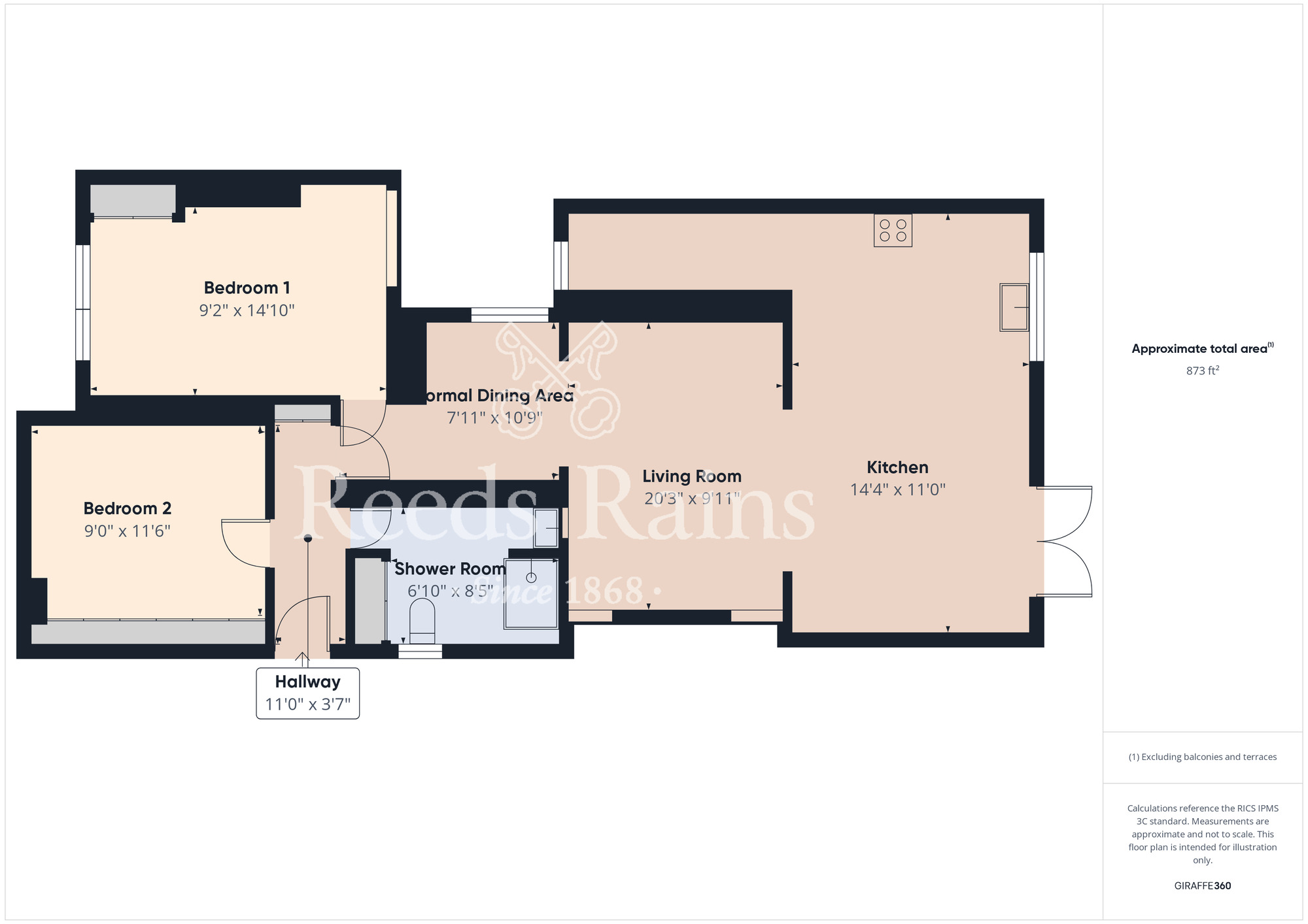 Floorplan of 2 bedroom Semi Detached Bungalow for sale, Kirkgate Road, Middlesbrough, North Yorkshire, TS5