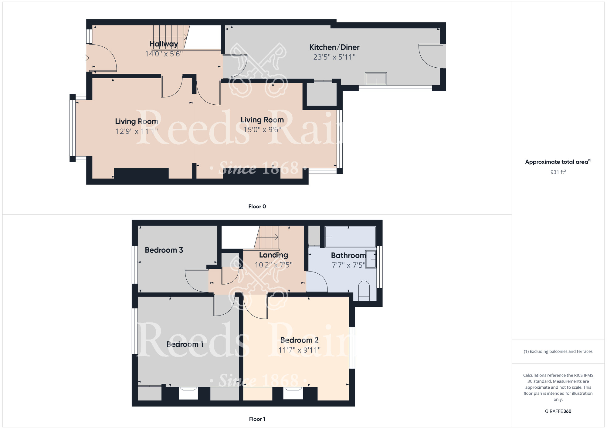 Floorplan of 3 bedroom Mid Terrace House for sale, Lewis Road, Middlesbrough, North Yorkshire, TS5