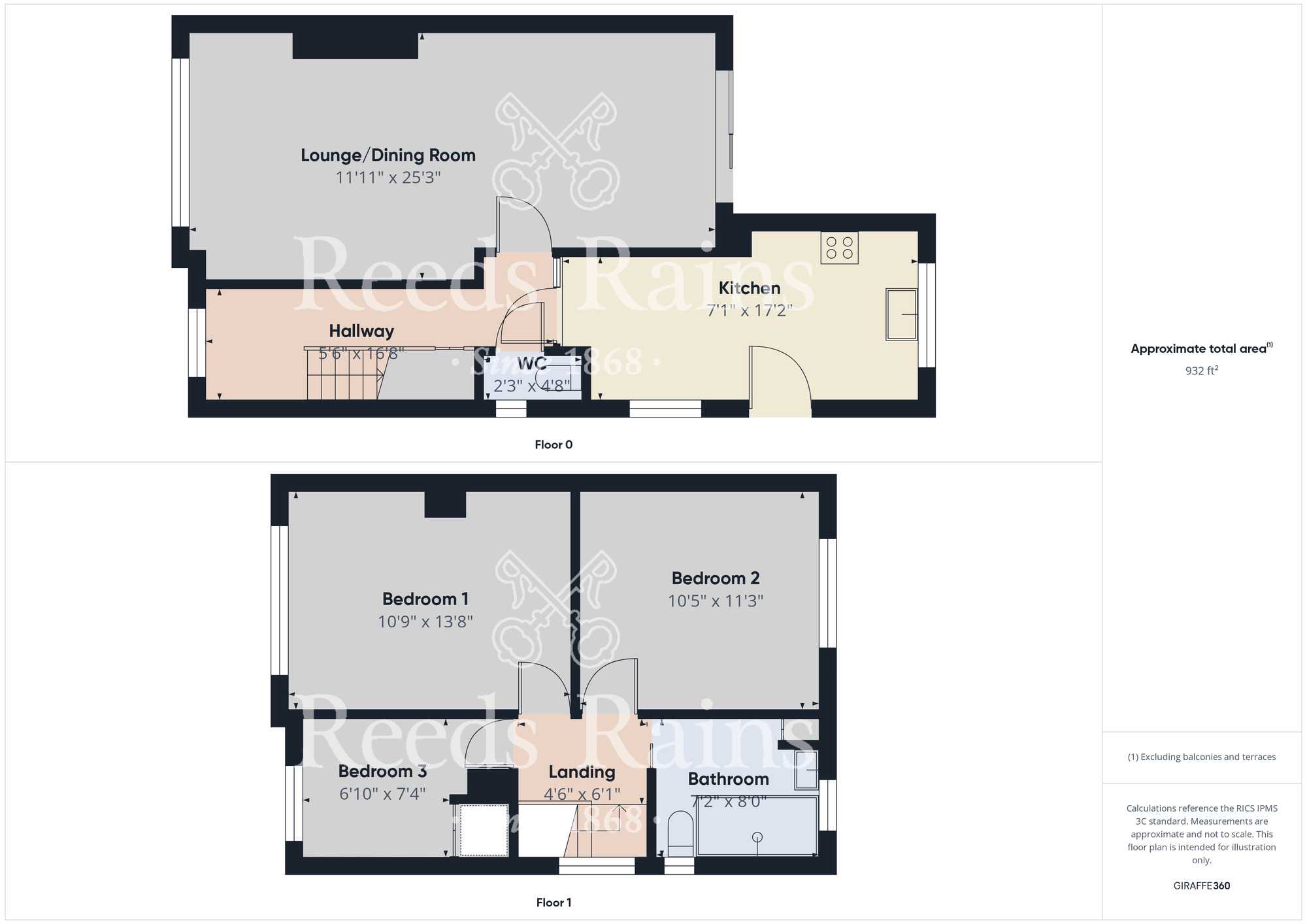 Floorplan of 3 bedroom Semi Detached House for sale, Ullswater Avenue, Middlesbrough, North Yorkshire, TS5
