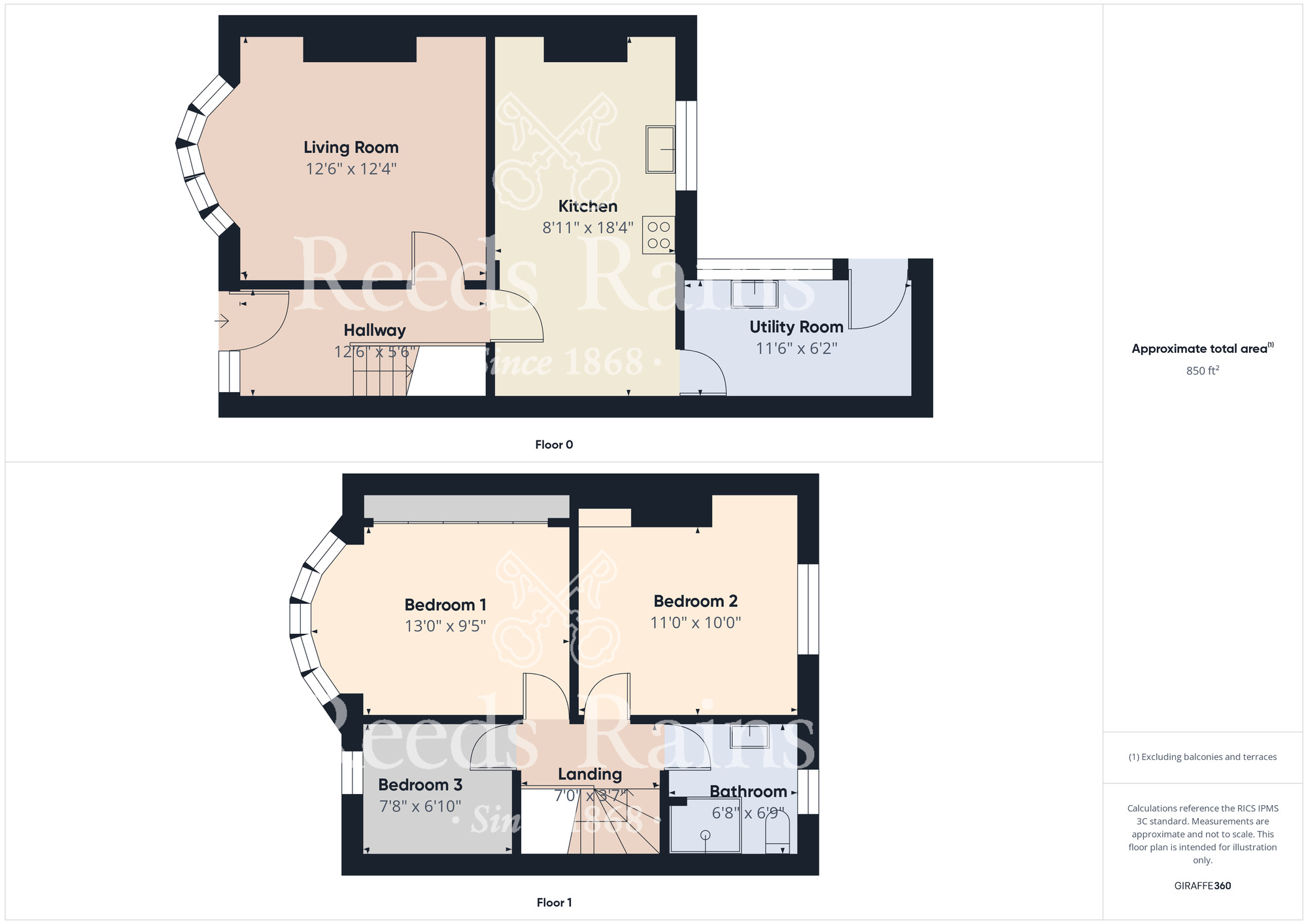 Floorplan of 3 bedroom Mid Terrace House for sale, Connaught Road, Middlesbrough, North Yorkshire, TS5