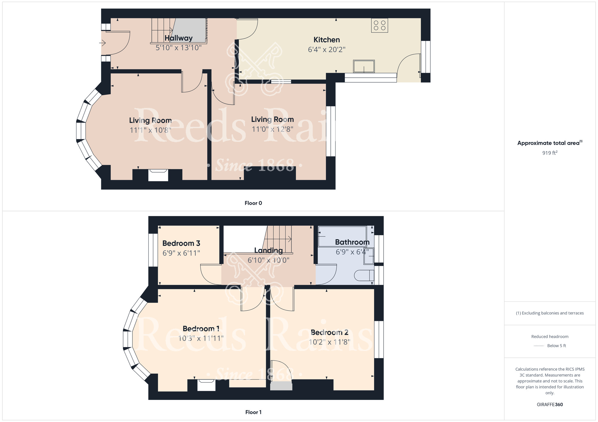 Floorplan of 3 bedroom Mid Terrace House for sale, Hambledon Road, Middlesbrough, North Yorkshire, TS5