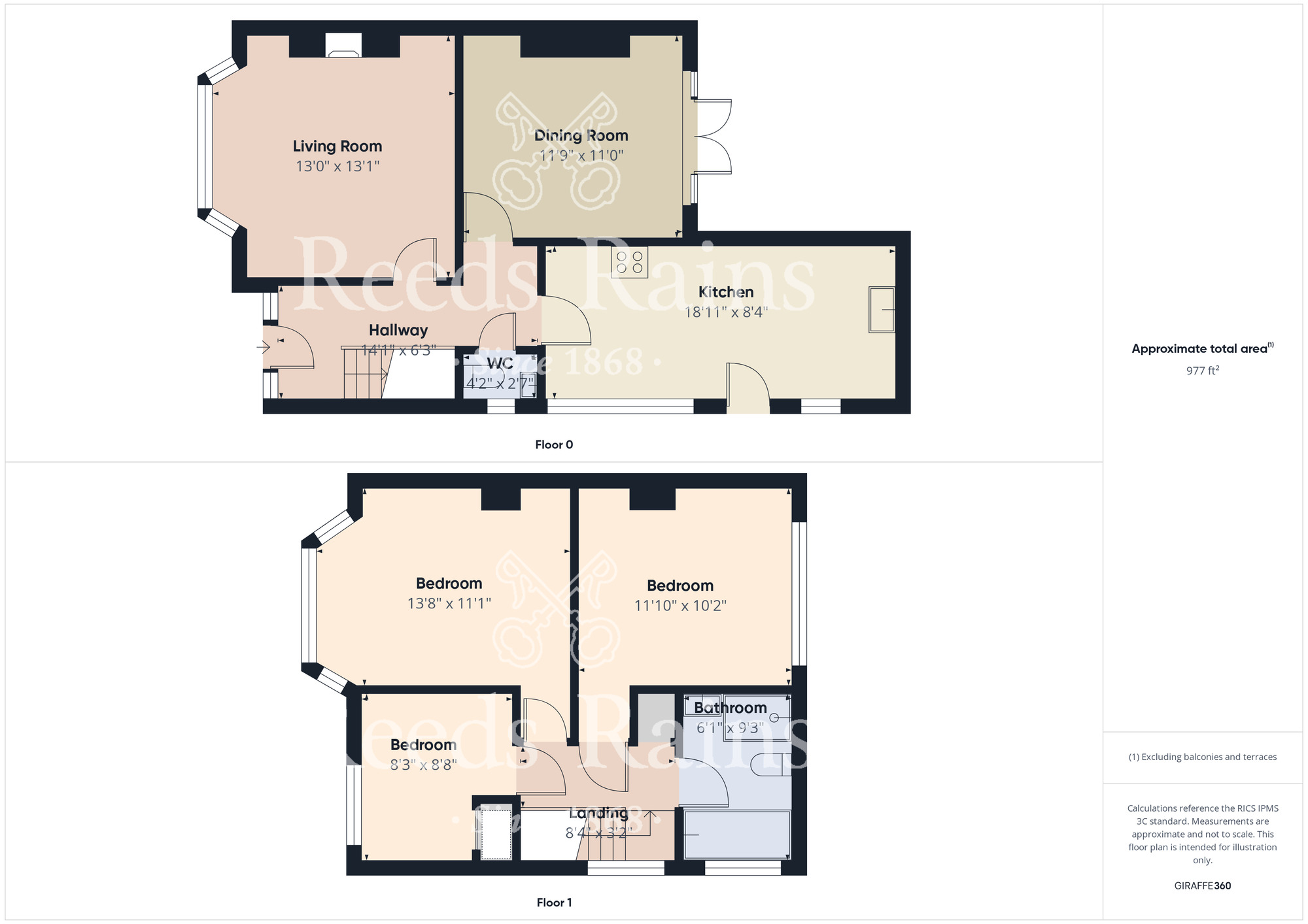 Floorplan of 3 bedroom Semi Detached House for sale, The Oval, Middlesbrough, North Yorkshire, TS5