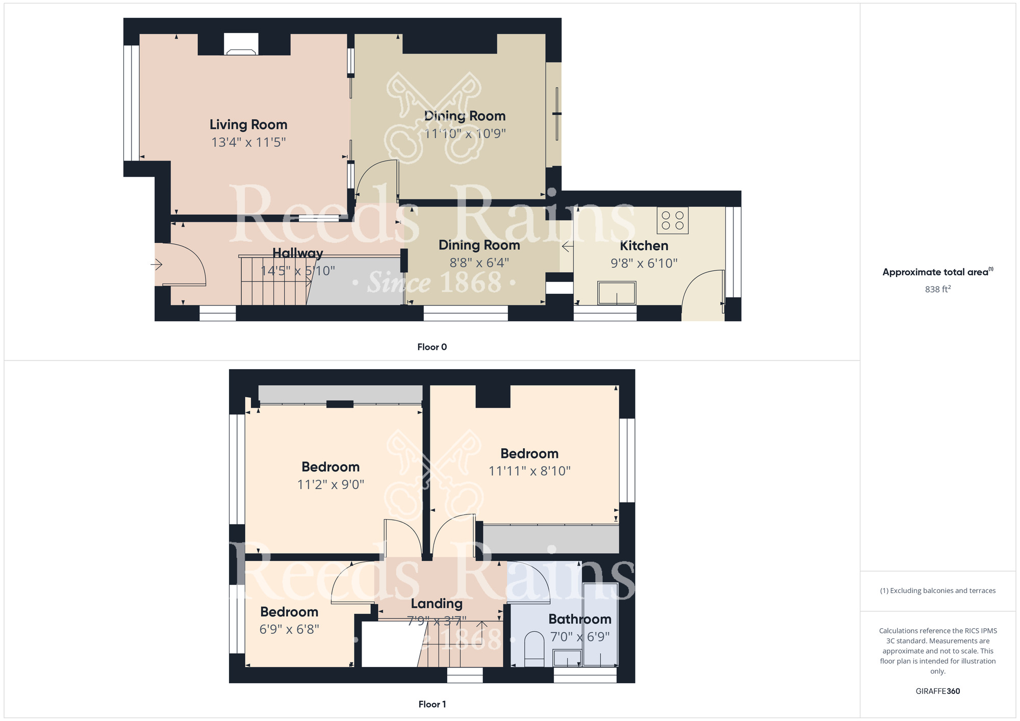 Floorplan of 3 bedroom Semi Detached House for sale, Stoneleigh Avenue, Middlesbrough, North Yorkshire, TS5