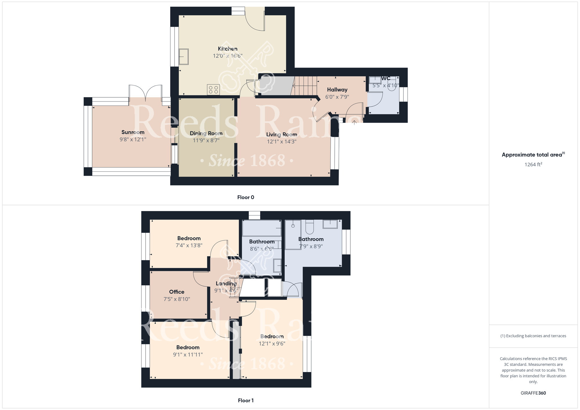 Floorplan of 4 bedroom Detached House for sale, Skiplam Close, Hemlington, North Yorkshire, TS8