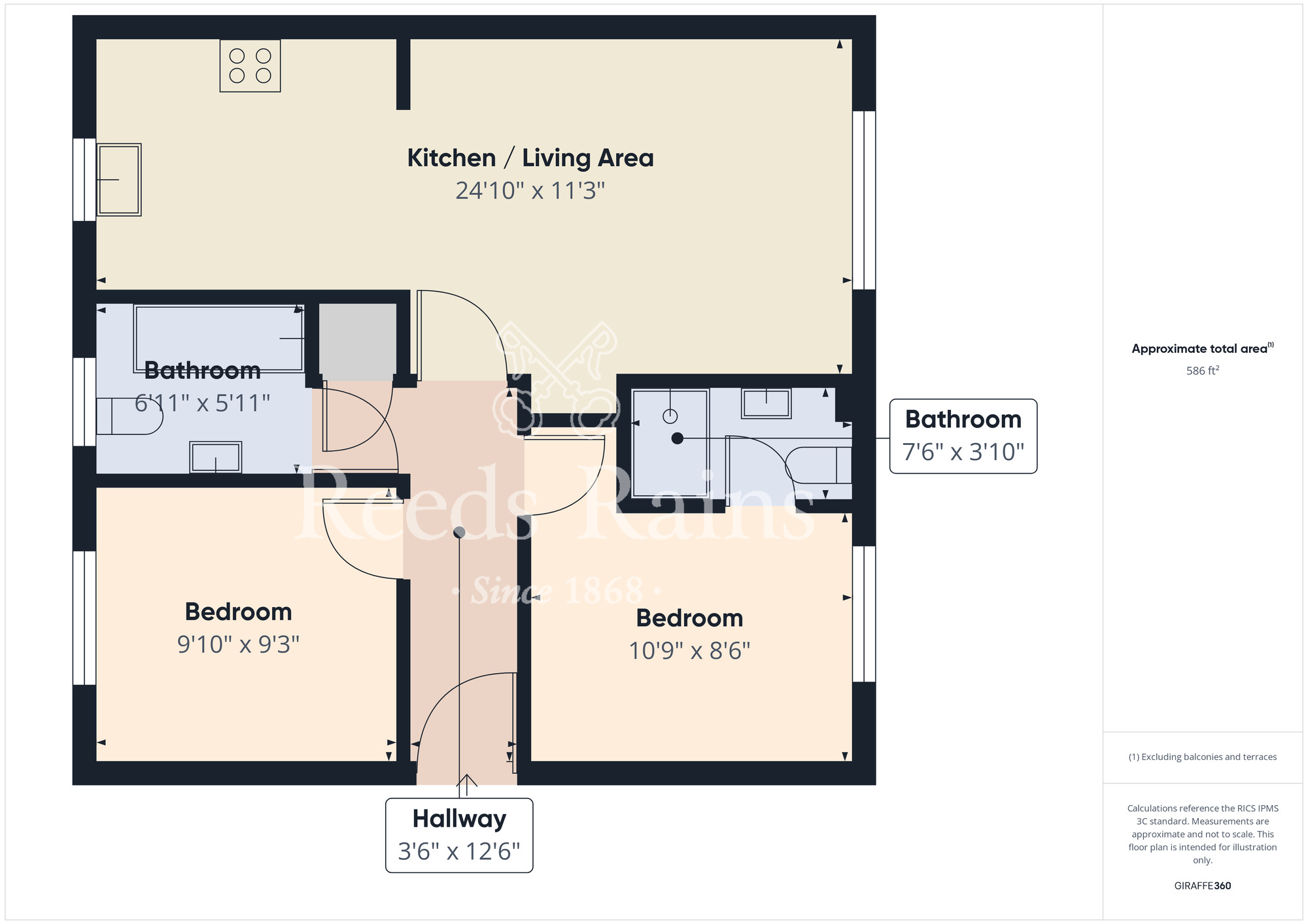 Floorplan of 2 bedroom  Flat for sale, Dorman Gardens, North Yorkshire, TS5