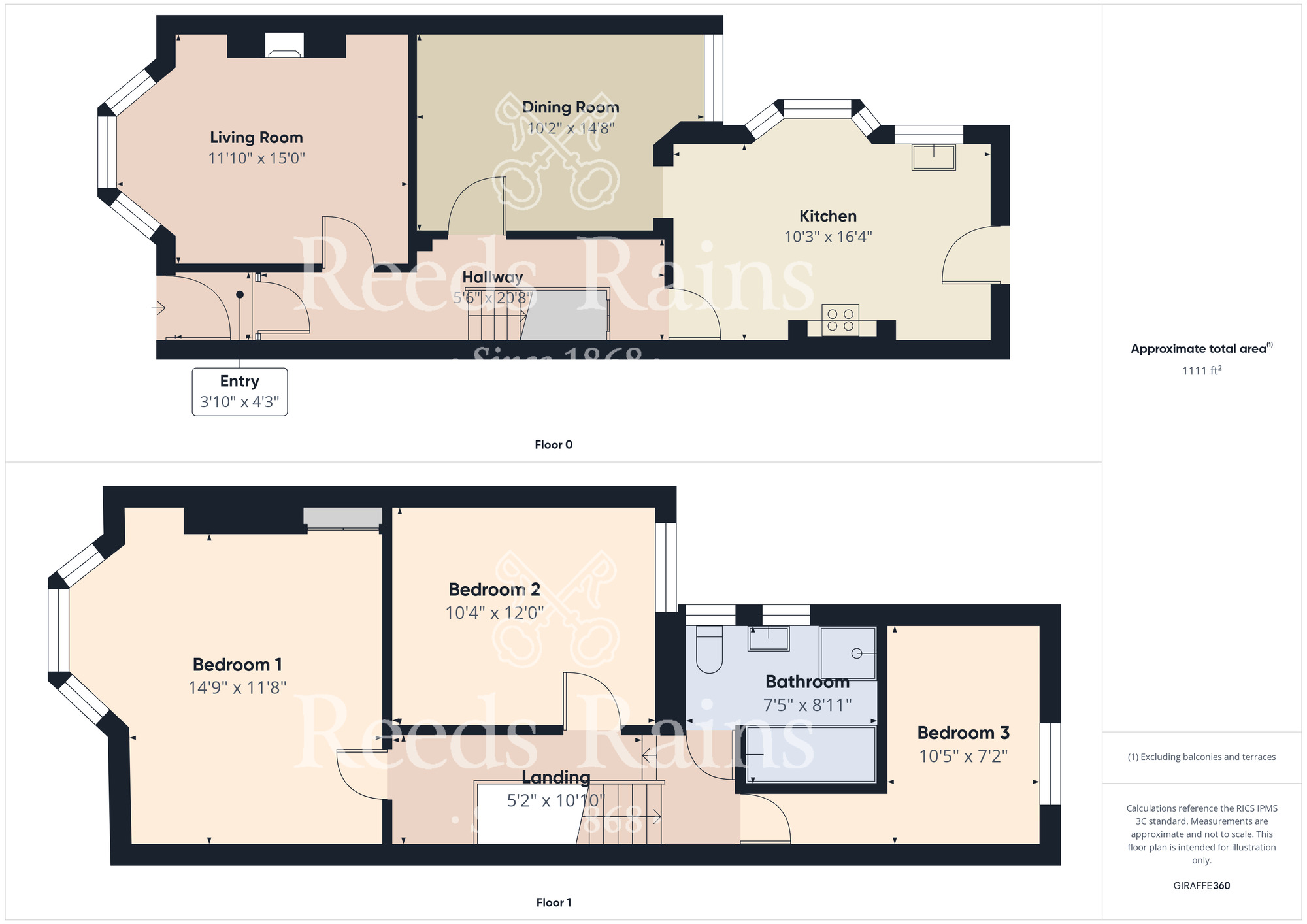Floorplan of 3 bedroom Mid Terrace House for sale, Queens Road, Middlesbrough, North Yorkshire, TS5