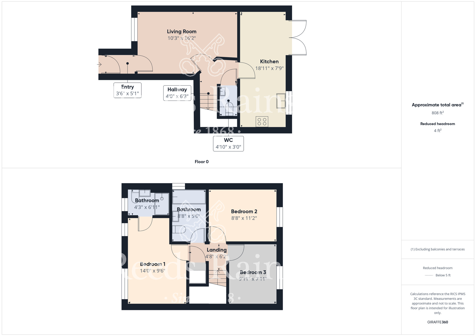 Floorplan of 3 bedroom Semi Detached House for sale, Acorn Drive, Middlesbrough, North Yorkshire, TS5