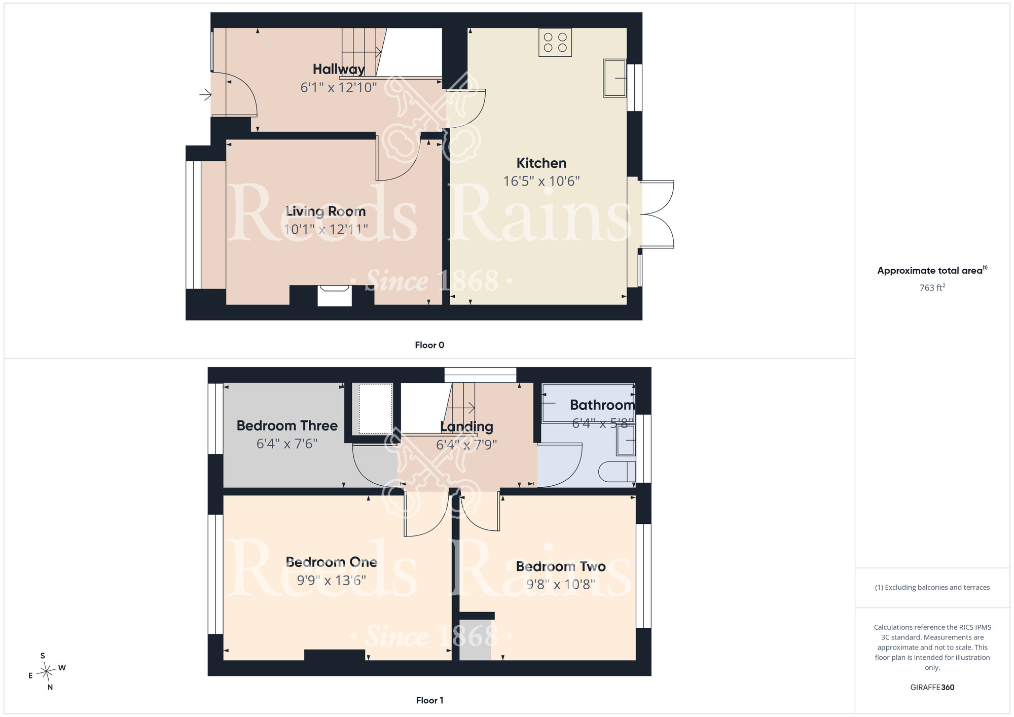 Floorplan of 3 bedroom Semi Detached House for sale, Ricknall Close, Middlesbrough, North Yorkshire, TS5