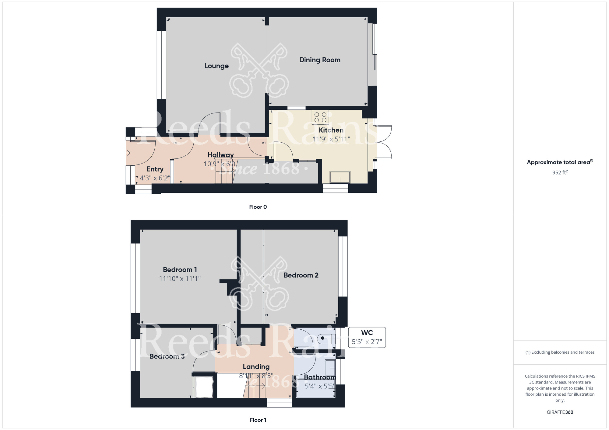 Floorplan of 3 bedroom Semi Detached House for sale, Cawood Drive, Middlesbrough, North Yorkshire, TS5