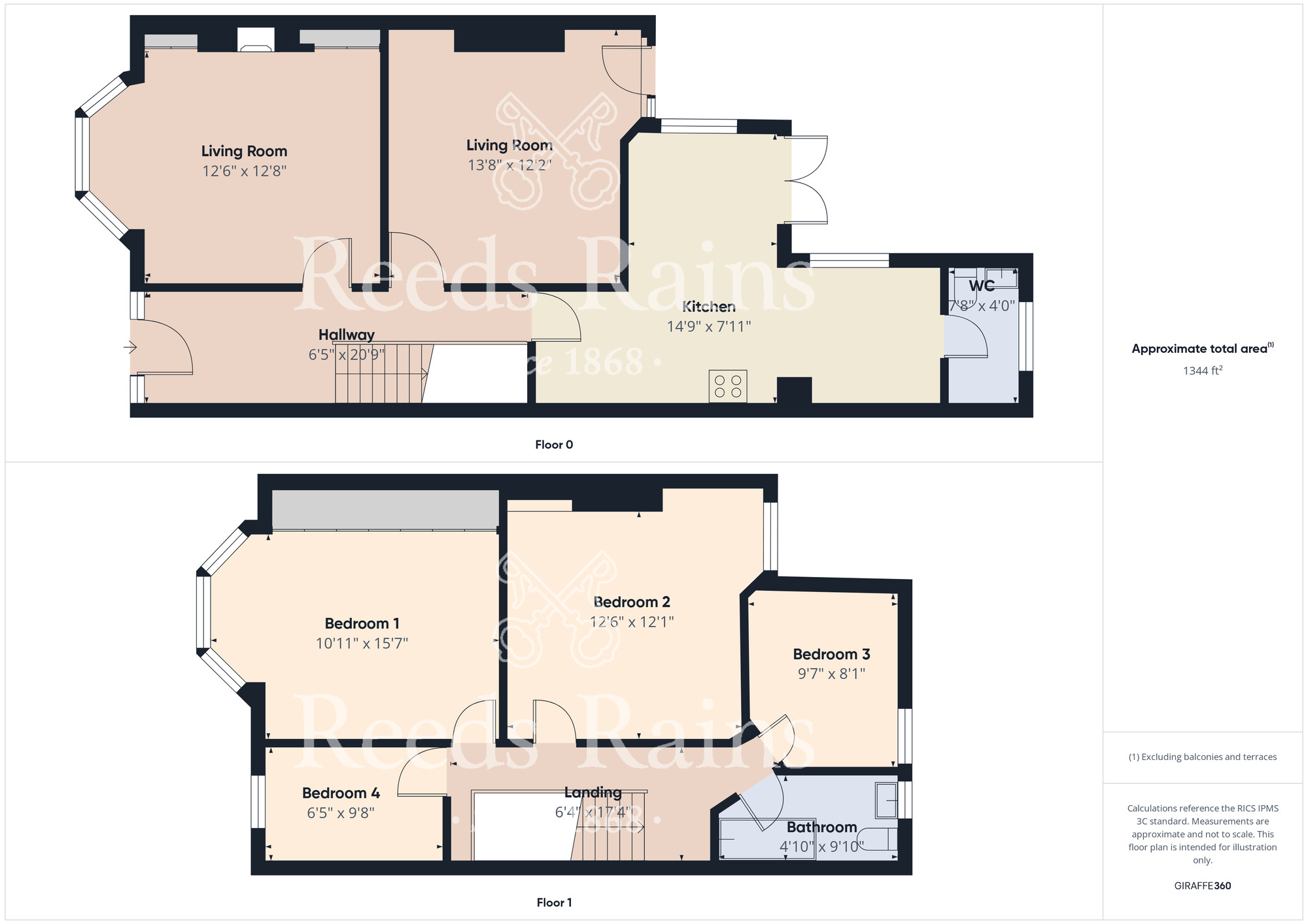 Floorplan of 4 bedroom Mid Terrace House for sale, Queens Road, Middlesbrough, North Yorkshire, TS5