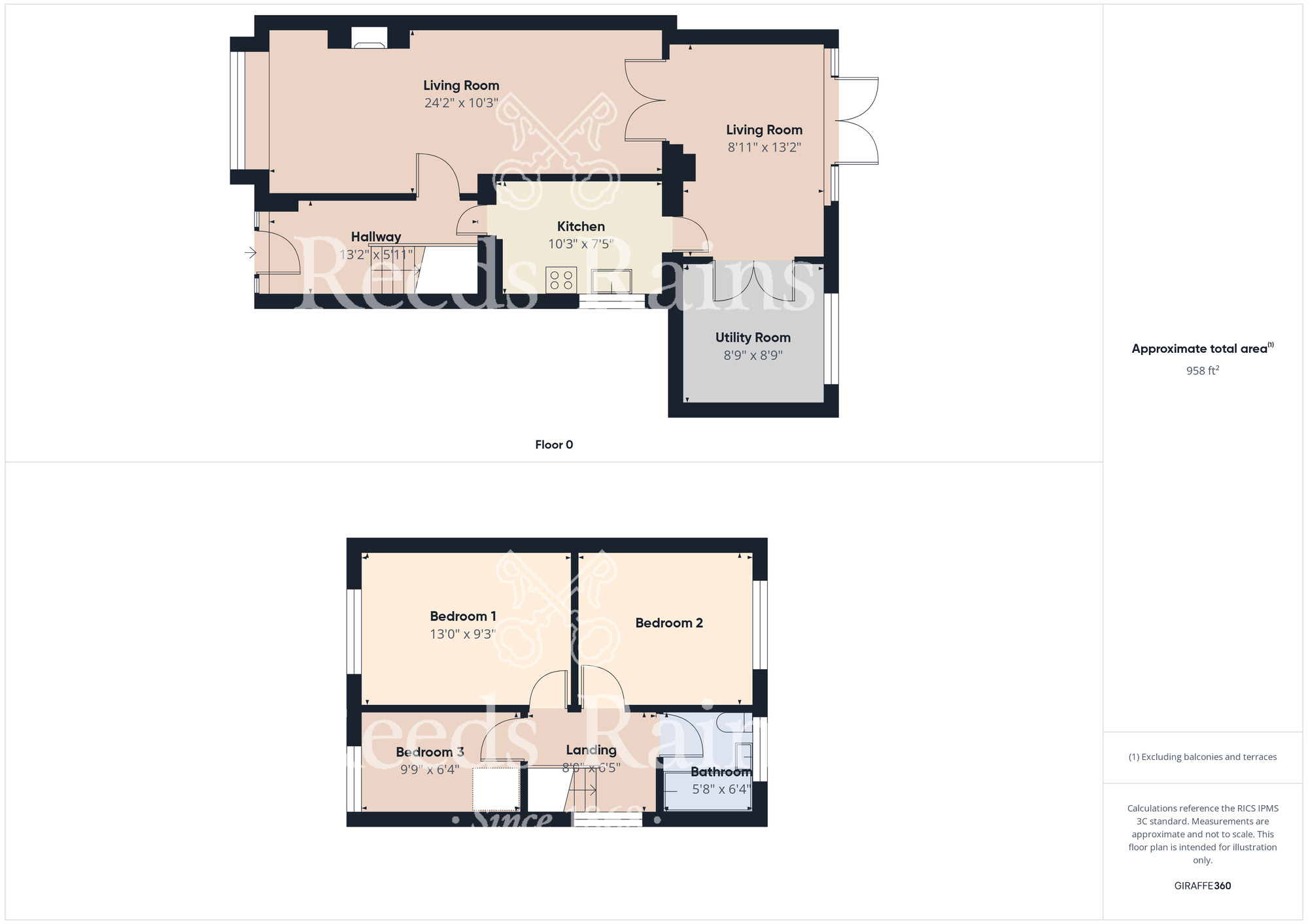 Floorplan of 3 bedroom Semi Detached House for sale, Wolsingham Drive, Middlesbrough, North Yorkshire, TS5
