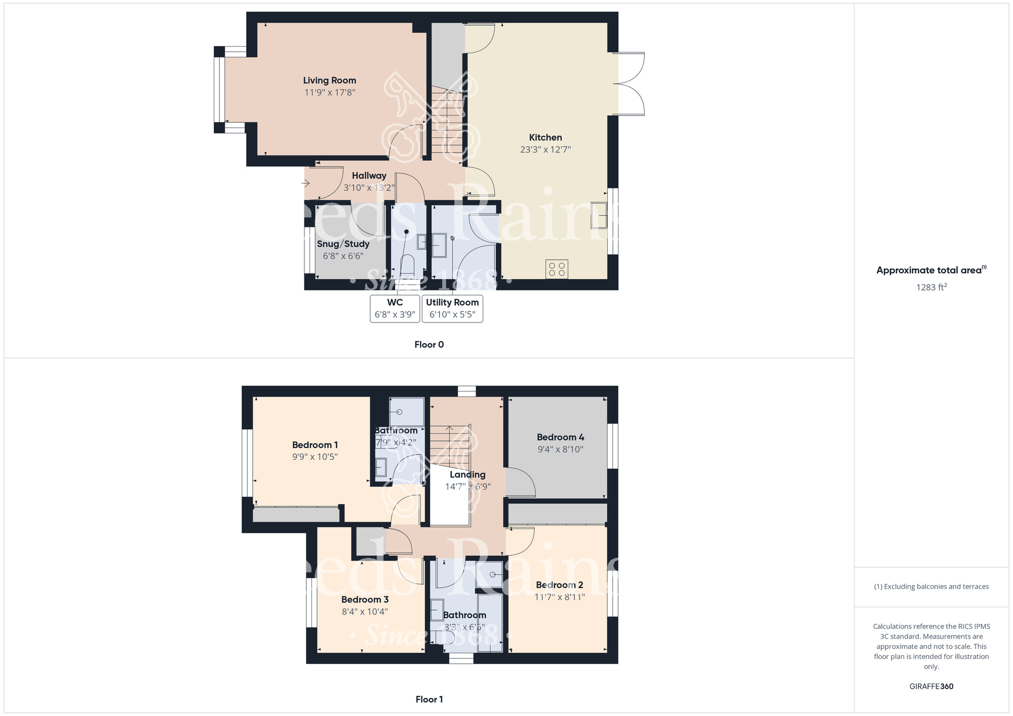 Floorplan of 4 bedroom Detached House for sale, Foxglove Close, Middlesbrough, North Yorkshire, TS4
