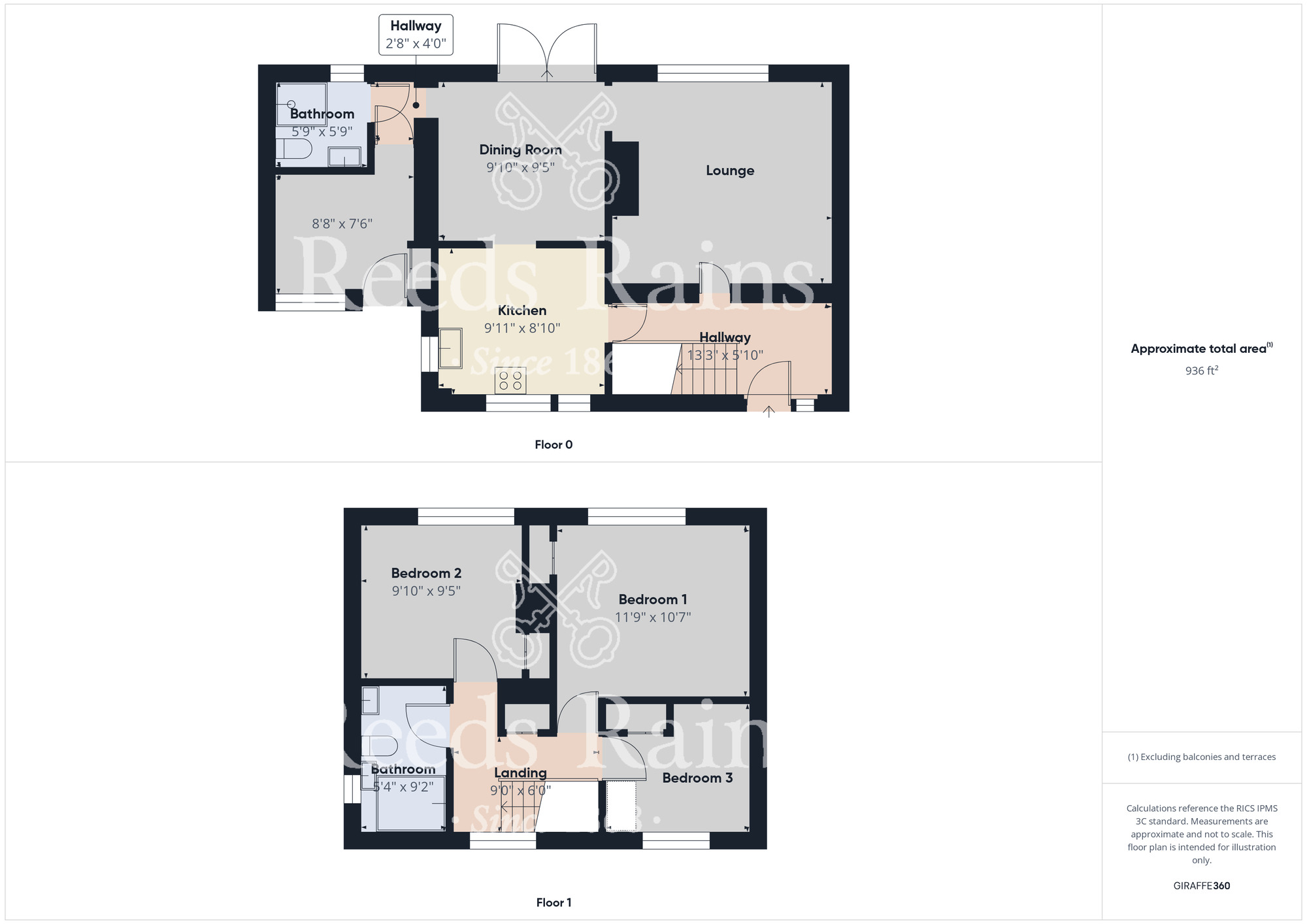 Floorplan of 3 bedroom Semi Detached House for sale, Crossfell Road, Middlesbrough, North Yorkshire, TS3