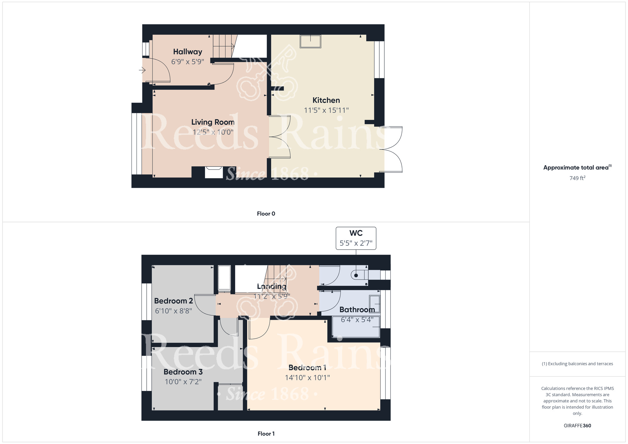 Floorplan of 3 bedroom End Terrace House for sale, Lindisfarne Road, Middlesbrough, North Yorkshire, TS3