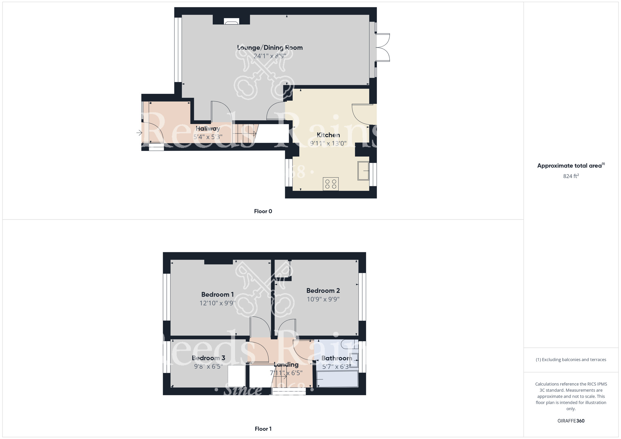 Floorplan of 3 bedroom Semi Detached House for sale, Mainsforth Drive, Middlesbrough, North Yorkshire, TS5